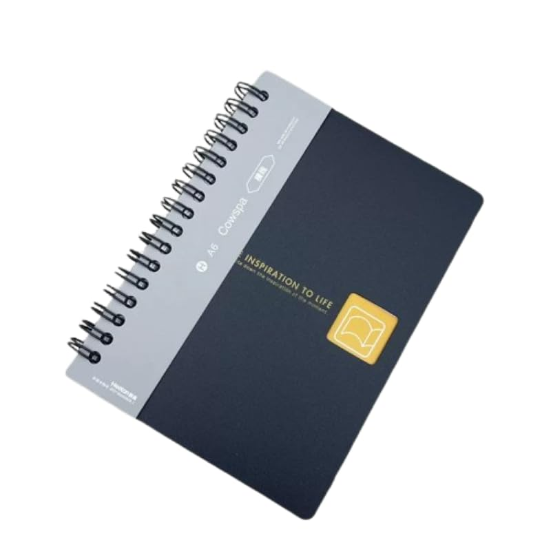 A6 Spiral Lined Notebook, Wirebound, 80 Pages, Extra White Thickness Paper