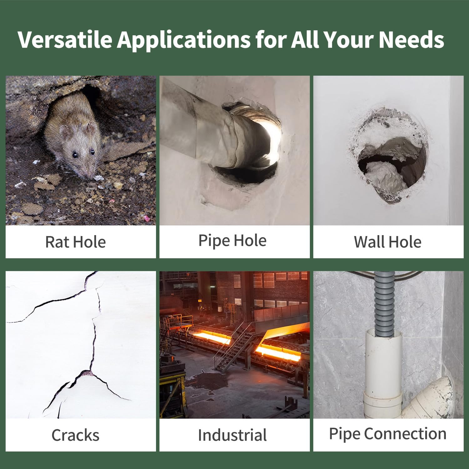 8Pcs Seal Putty Waterproof Duct Seal Repair Sealing Clay, Quick Mending Mud for Drain Connection, Wall Hole, Air Conditioning Hole (8) image number 2