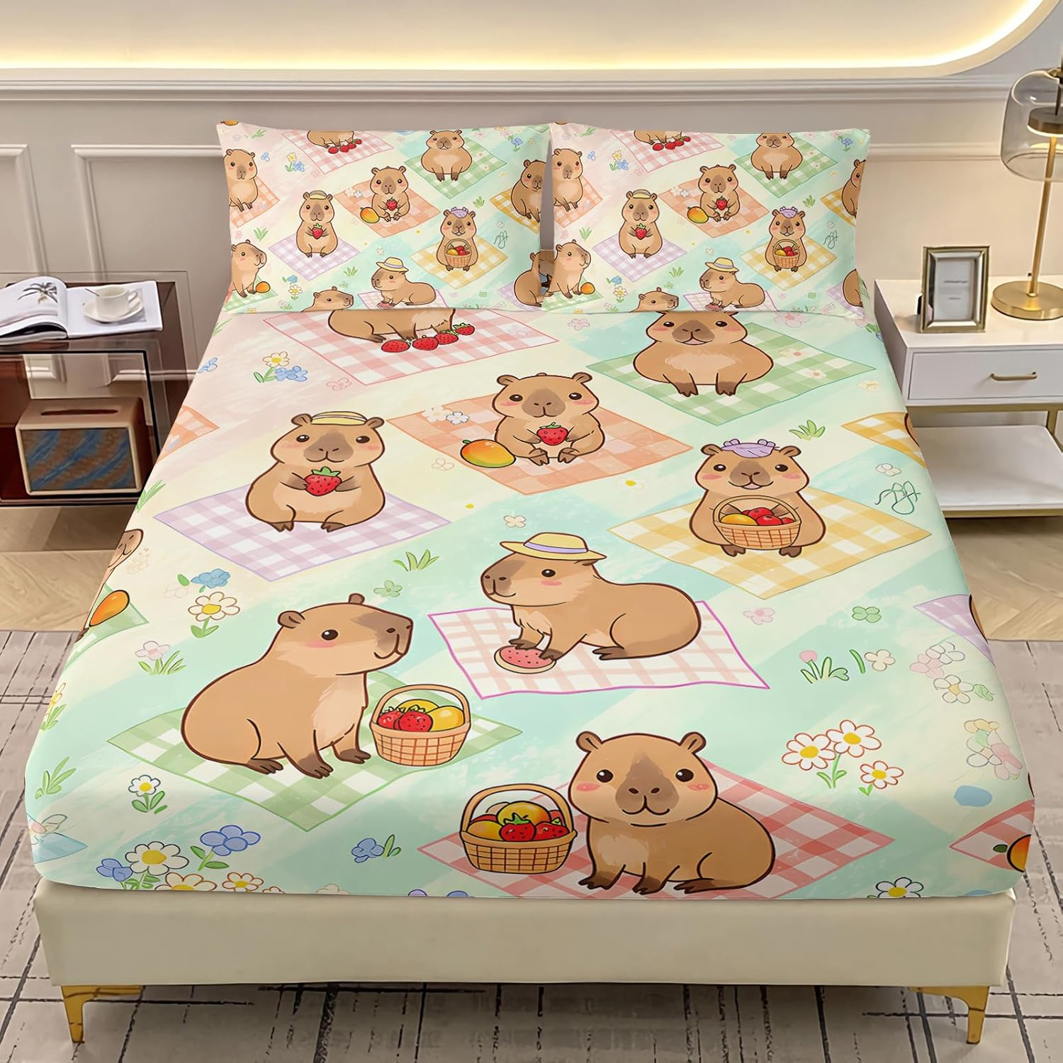 AILONEN Boys Gamer Fitted Sheet Set Queen,Colorful Video Game Controller Printed Bedding for Gaming Lovers,3D Game Console Black Fitted Sheet + 2 Pillowcases,3Pcs