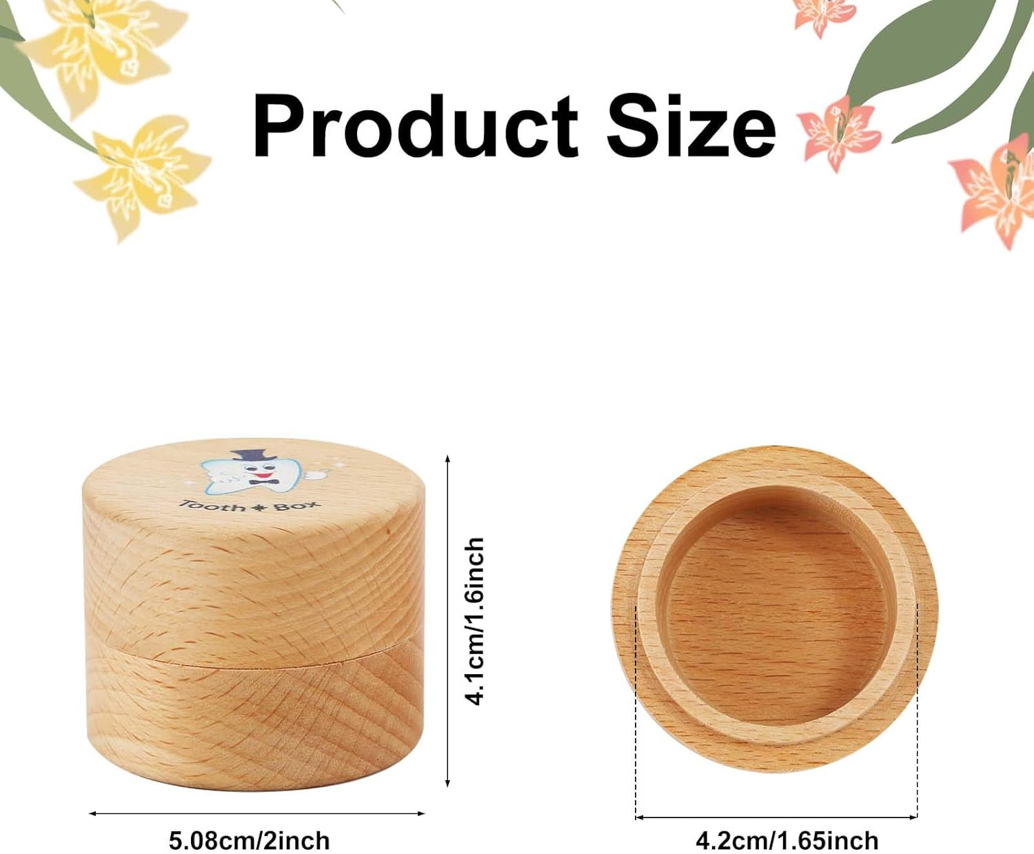 NQEUEPN Tooth Holder Fairy Box, Wooden Teeth Storage Box Tooth Keepsake Box Baby Tooth Box for Tooth Saver Container Loss Baby Boys and Girls (Boys Style) image number 5