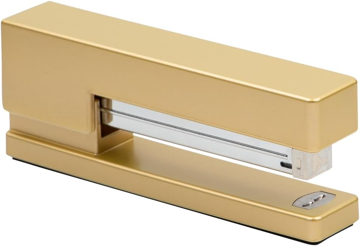 JAM PAPER Office & Desk Sets - 1 Stapler & 1 Tape Dispenser - Gold - 2/Pack - Blue image number 3