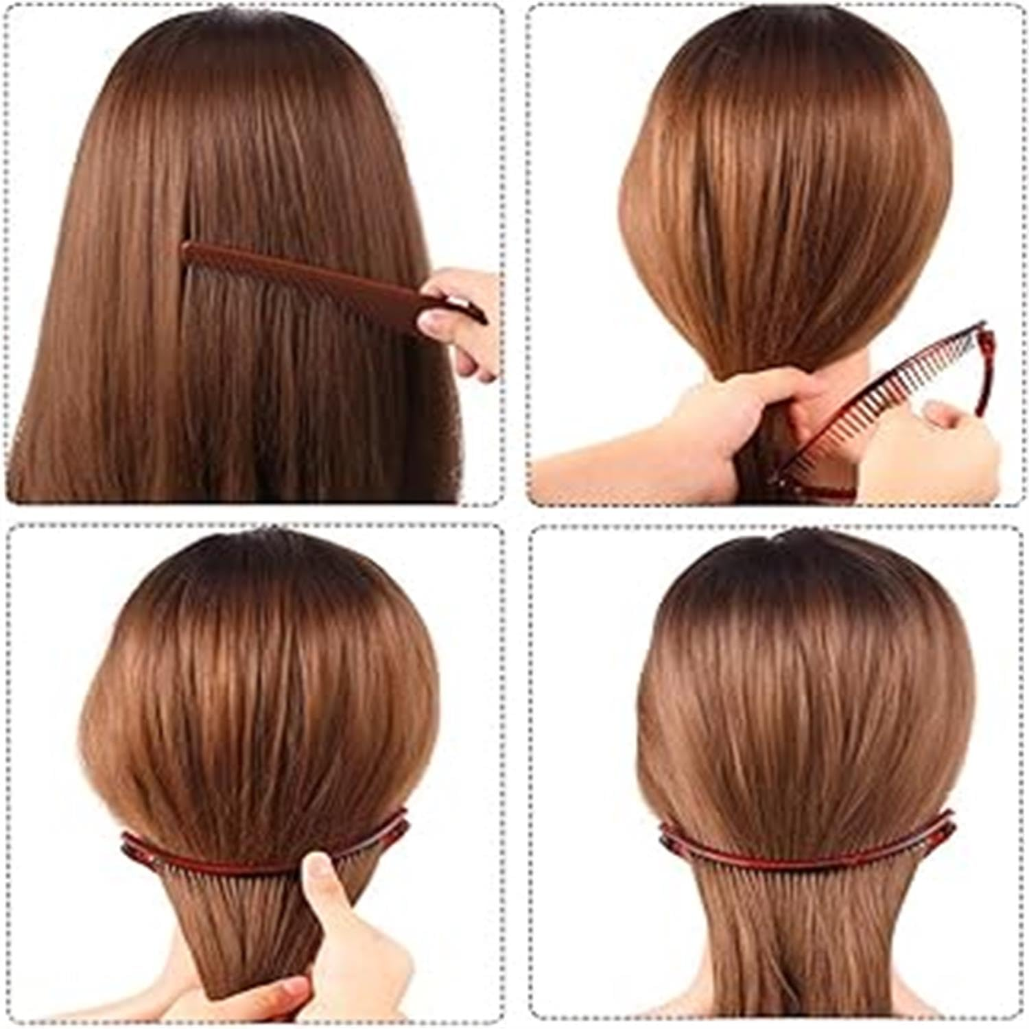 Wimode 4Pcs Banana Hair Clips Vintage Clincher Combs Tool for Thick Curly Hair Accessories Fish Shape Ponytail Holer Claws Grips Clamp Clip Claws Set for Women - 4Pcs-A image number 4