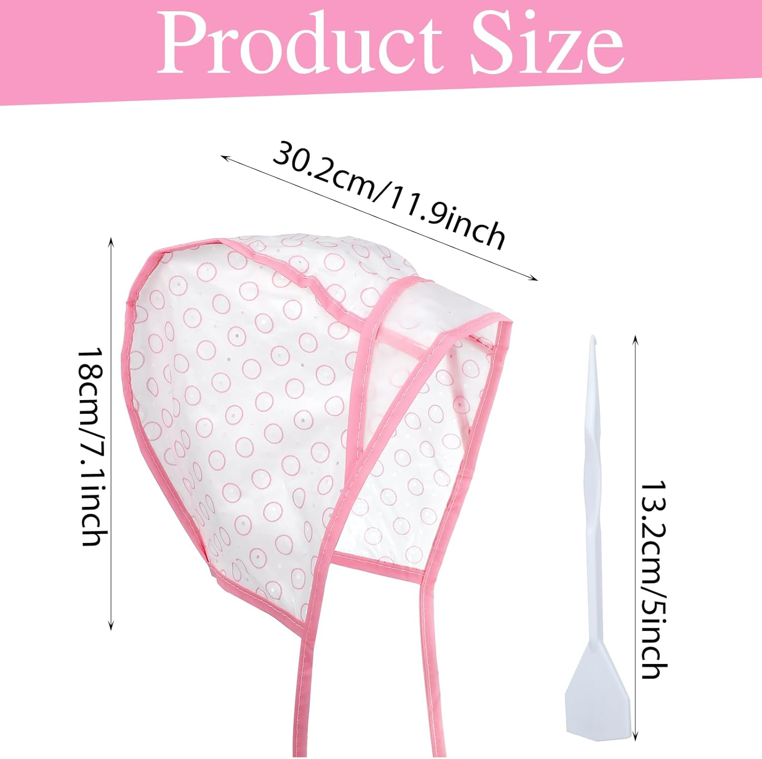 Bewudy Pack of 3 Highlight Caps, Adjustable Colouring Highlighting Cap with Plastic Hooks for Women Girls, Highlight Hair Cap Highlight Cap with Holes for Salon Home Use Hair Dye Centre, Pink, Purple,