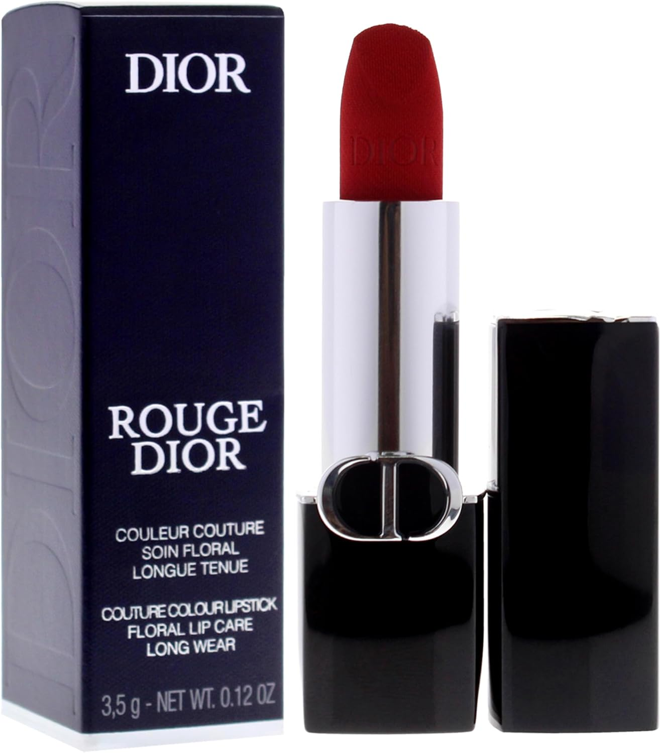 Rouge Dior Couture Velvet Lipstick - 999 Velvet by Christian Dior for Women - 0.12 Oz Lipstick (Refillable) image number 6