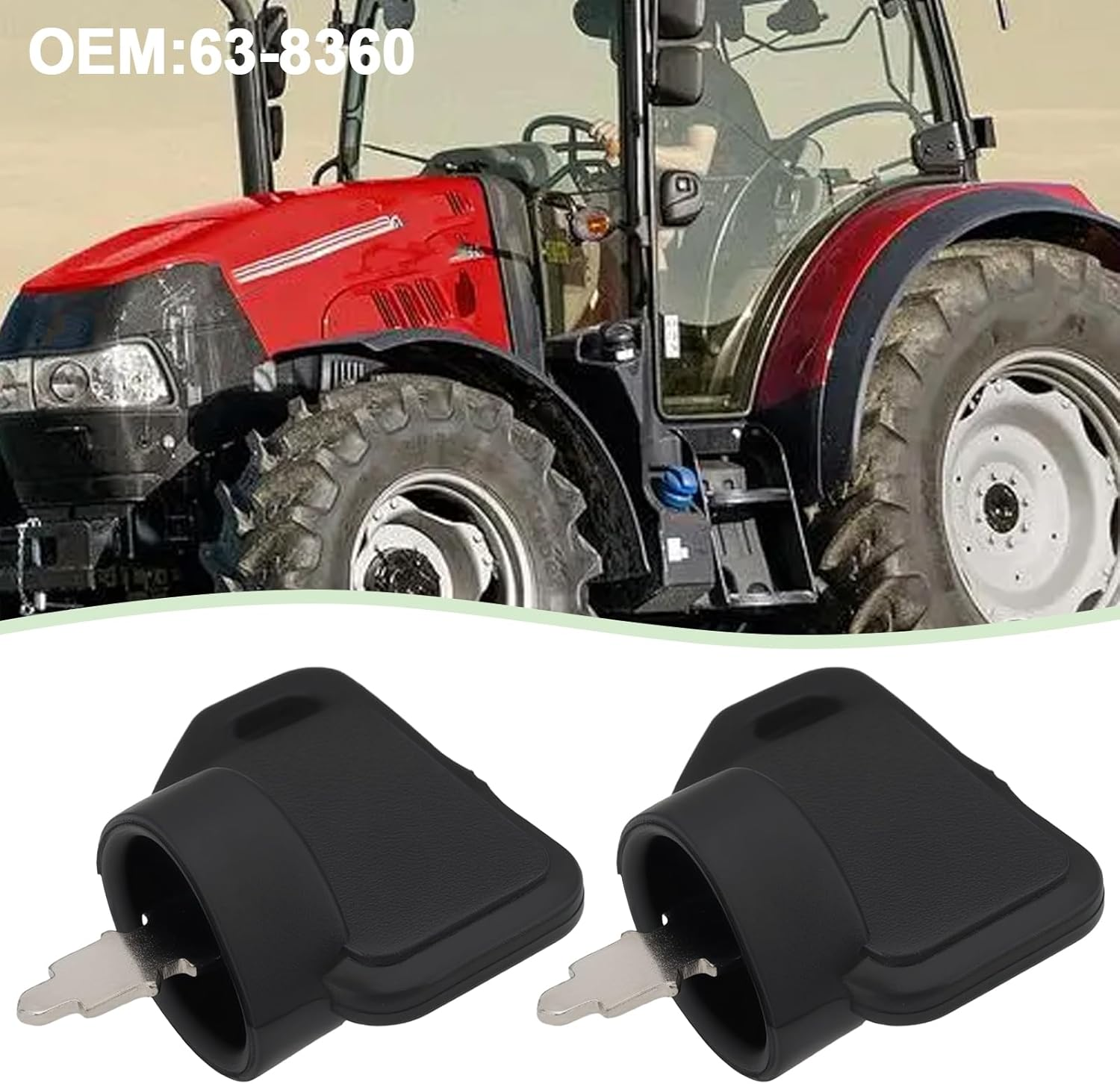 VGOL 2Pcs Lawn Mower Ignition Switch Key Ignition Master Plant Key Replacement Part 63-8360 Compatible with Toro Tractors Snow Blower image number 1