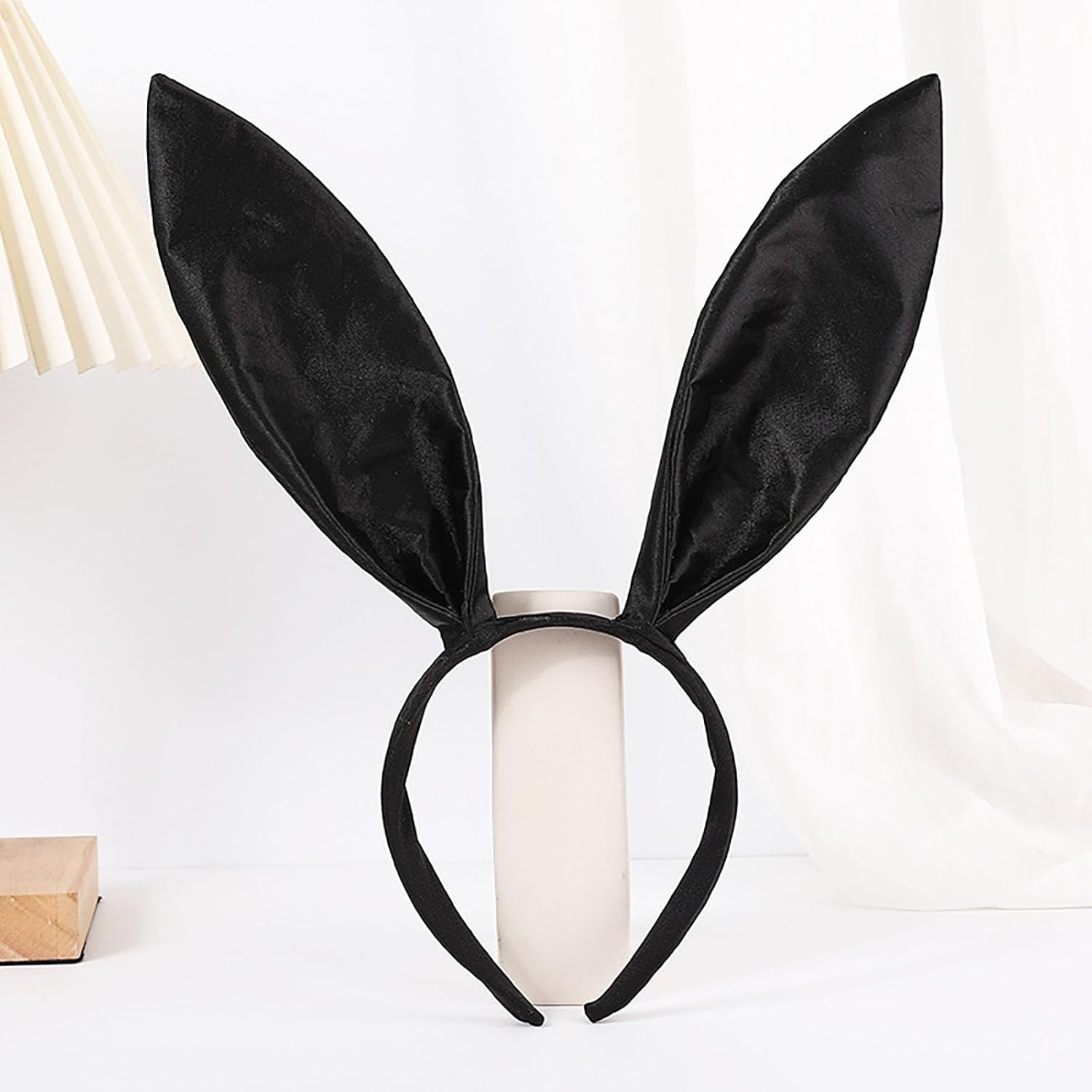 Dinghaole Black Bunny Ears Headband,Fancy Dress Ears Head Band,Bunny Accessories,Party Cosplay Costume Accessory,Rabbit Ears Headband,Bunny Ears Halloween image number 6