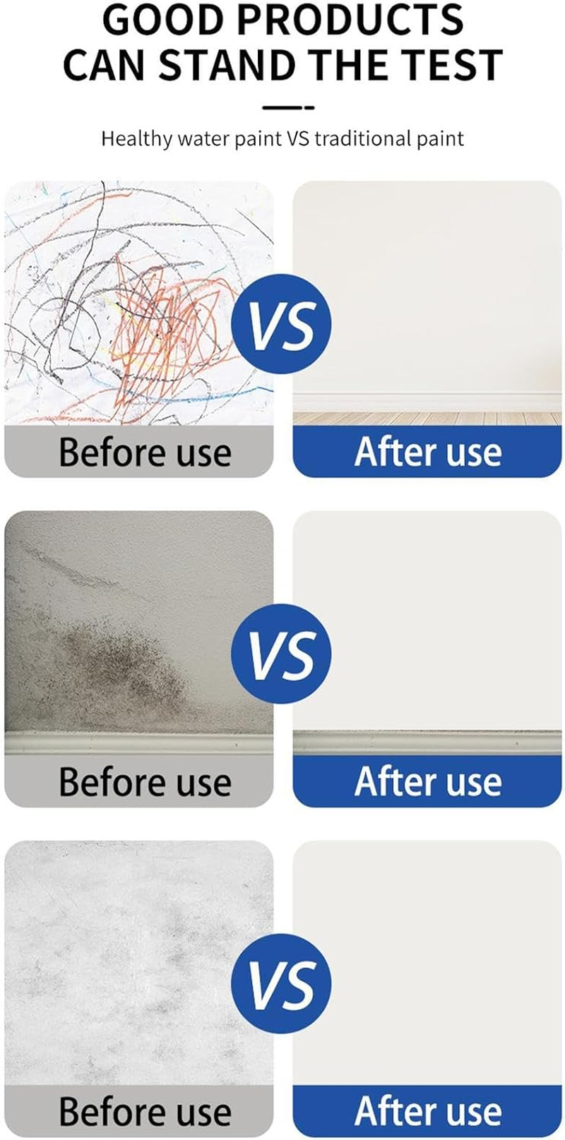 Latex Paint for Wall Repair, White Ceiling Paint, Odorless Wall Painting, Wall Repair Paint, Ceiling Wall Repair Paint, Wall Touchup Paint with Brush, Paint for Wall Damage Repair, Flat Ceiling Repair image number 4