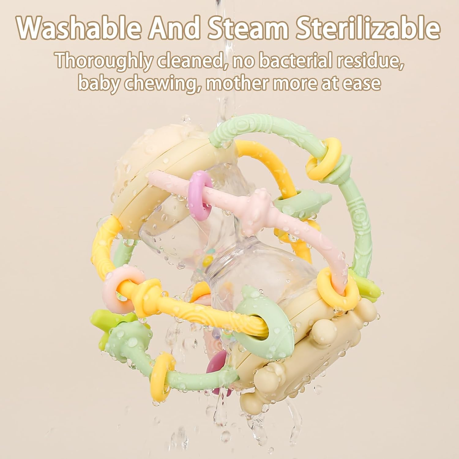 MISSLILI Baby Montessori Sensory Toys for Baby 3 Months+, Food Grade Teething Toys for Babies, Newborn Infant Learning Developmental Toys Gifts for Boys Girls image number 5