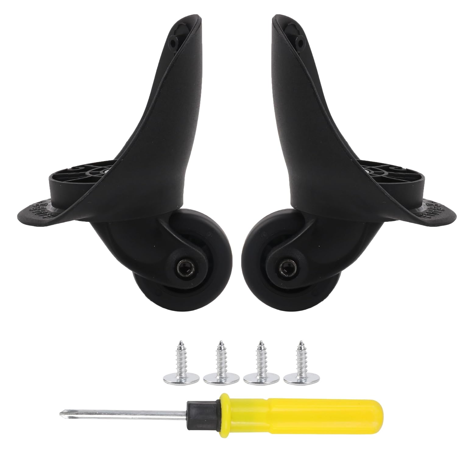 RDEXP W200 Mute Double Row Suitcase Wheels for Travel Luggage Pack of 2