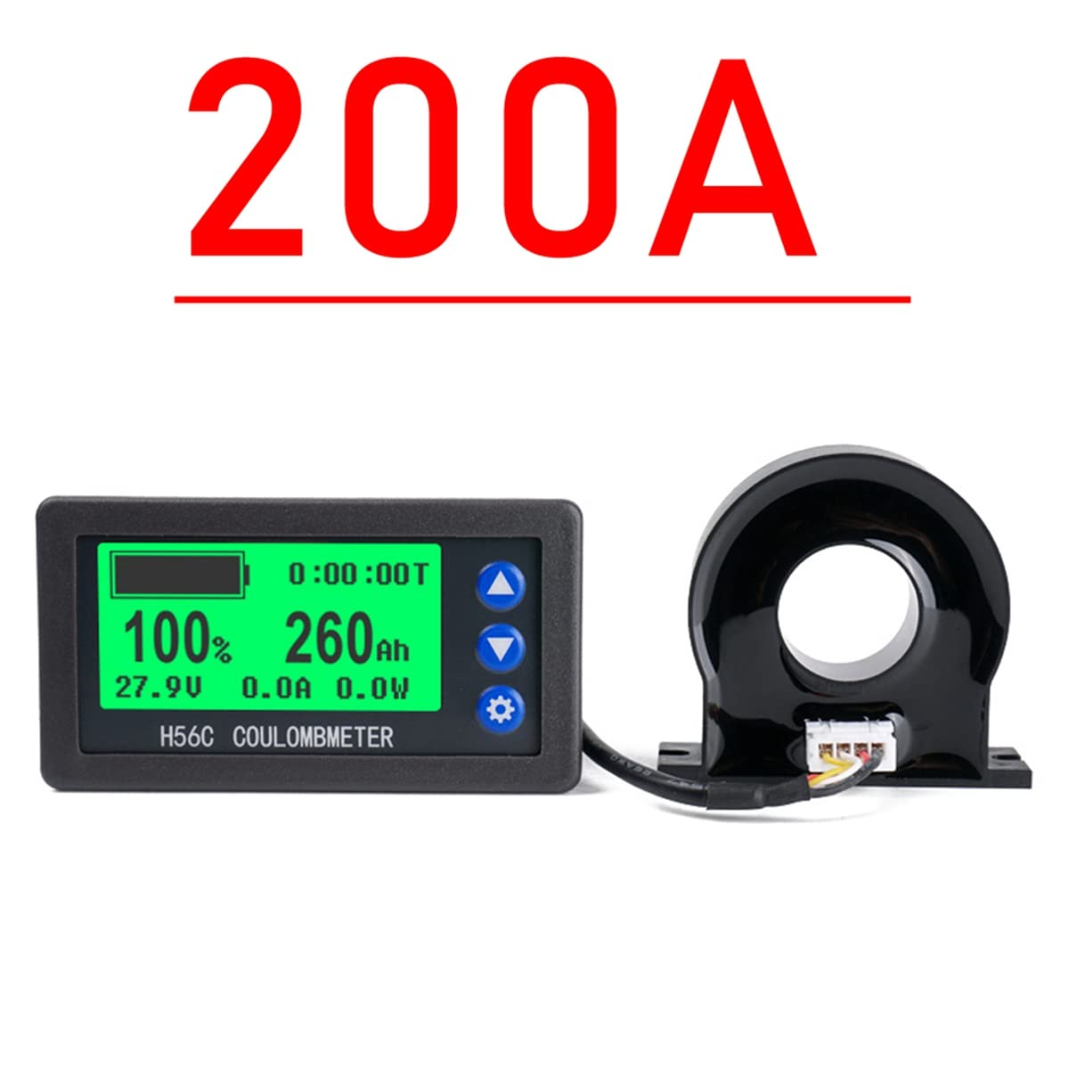 SVRITE Battery Monitor Hall Coulomb Meter DC 8-100V 200A Lifepo4 Lead-Acid Li-Ion Lithium Capacity Power Display image number 3