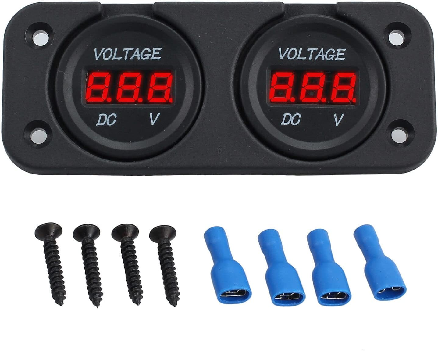 Digital LED Volt Meter Dual Battery Monitor Boat Voltage Marine Gauge DC 12V-24V image number 3