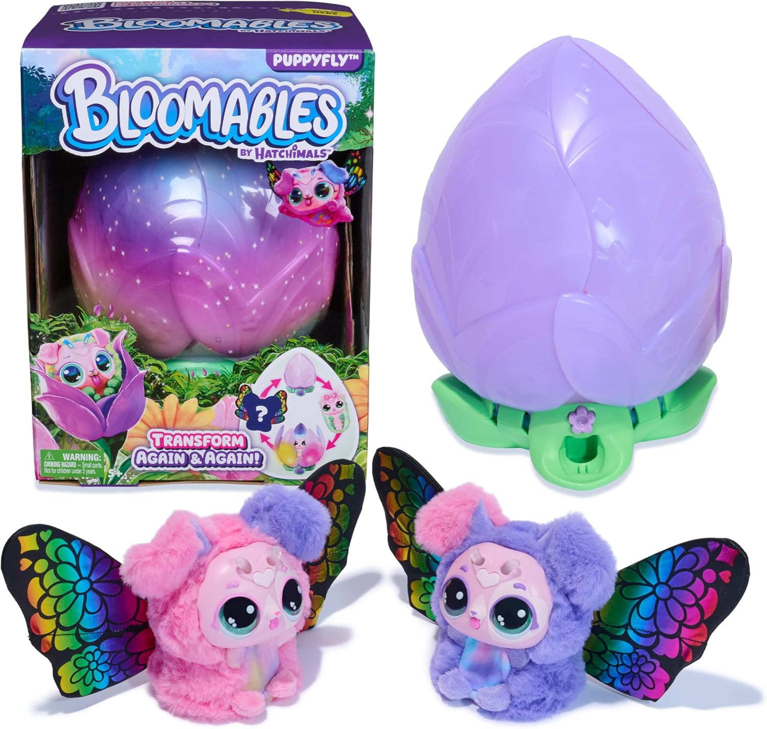 Bloomables by Hatchimals, Puppyfly Surprise Interactive Toy and Flower with Repeatable Reveal and Transformation, 100+ Sounds and Reactions (Styles Vary), Kids Toys for Girls and Boys. image number 5