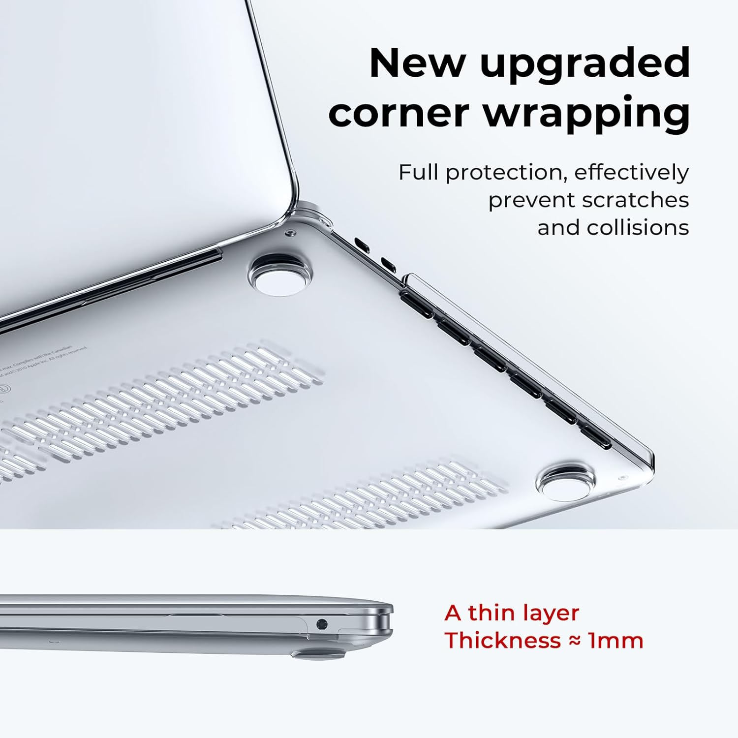 Eoocoo Compatible with Macbook Pro 13 Inch Case M2 2025 2024-2016 Release M1 A2338 A2289 A2251 A2159 A1989 A1706 A1708 Protective Hard Case with Keyboard Cover, Screen Protector - Crystal Clear image number 1