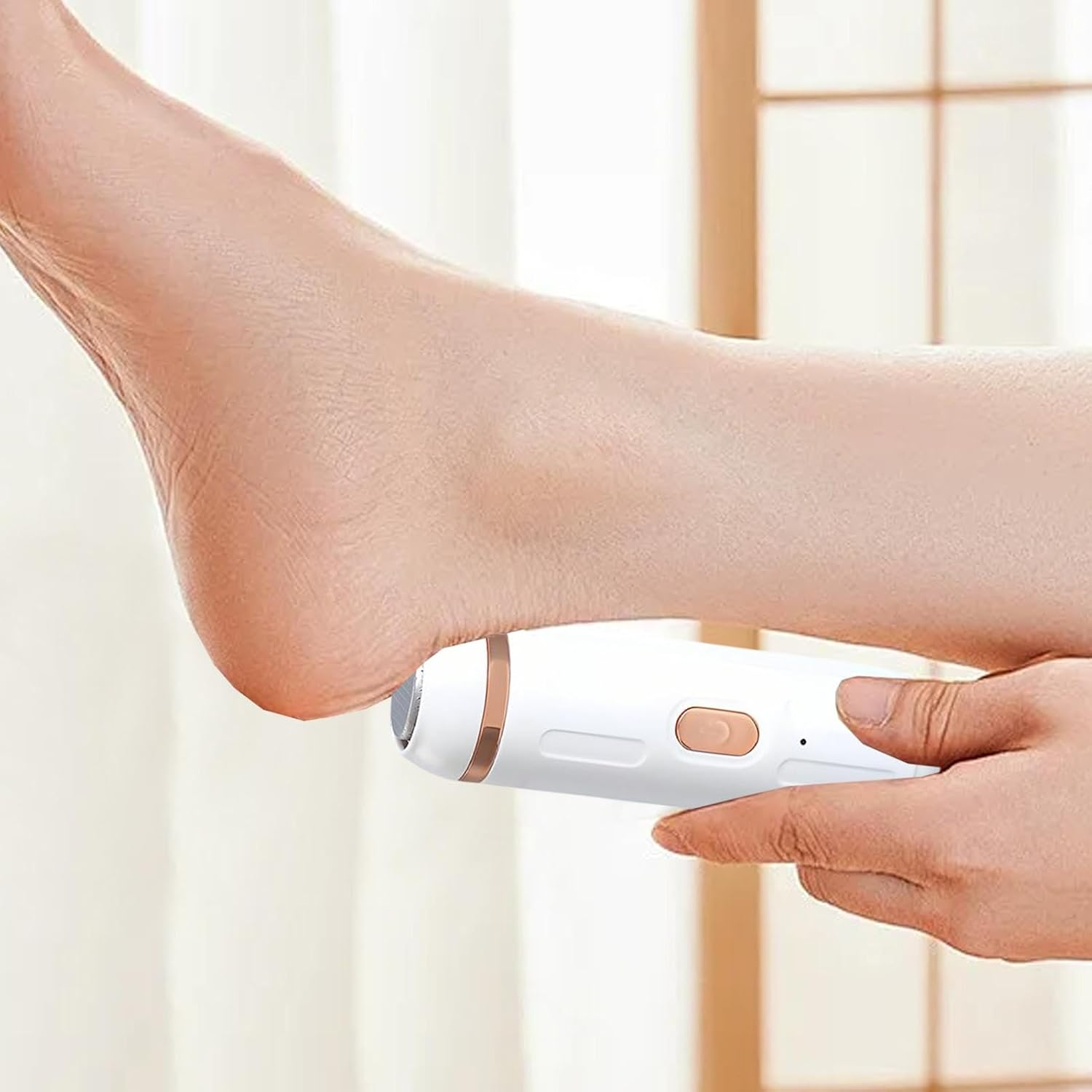 Electric Foot Callus Remover, Electric Foot File Hard Skin Remover, Rechargeable Feet Scraper, Adjustable Speed Settings, with Multiple Roller Attachments, 600Mah for Dry, Cracked, or Calloused Skin image number 4