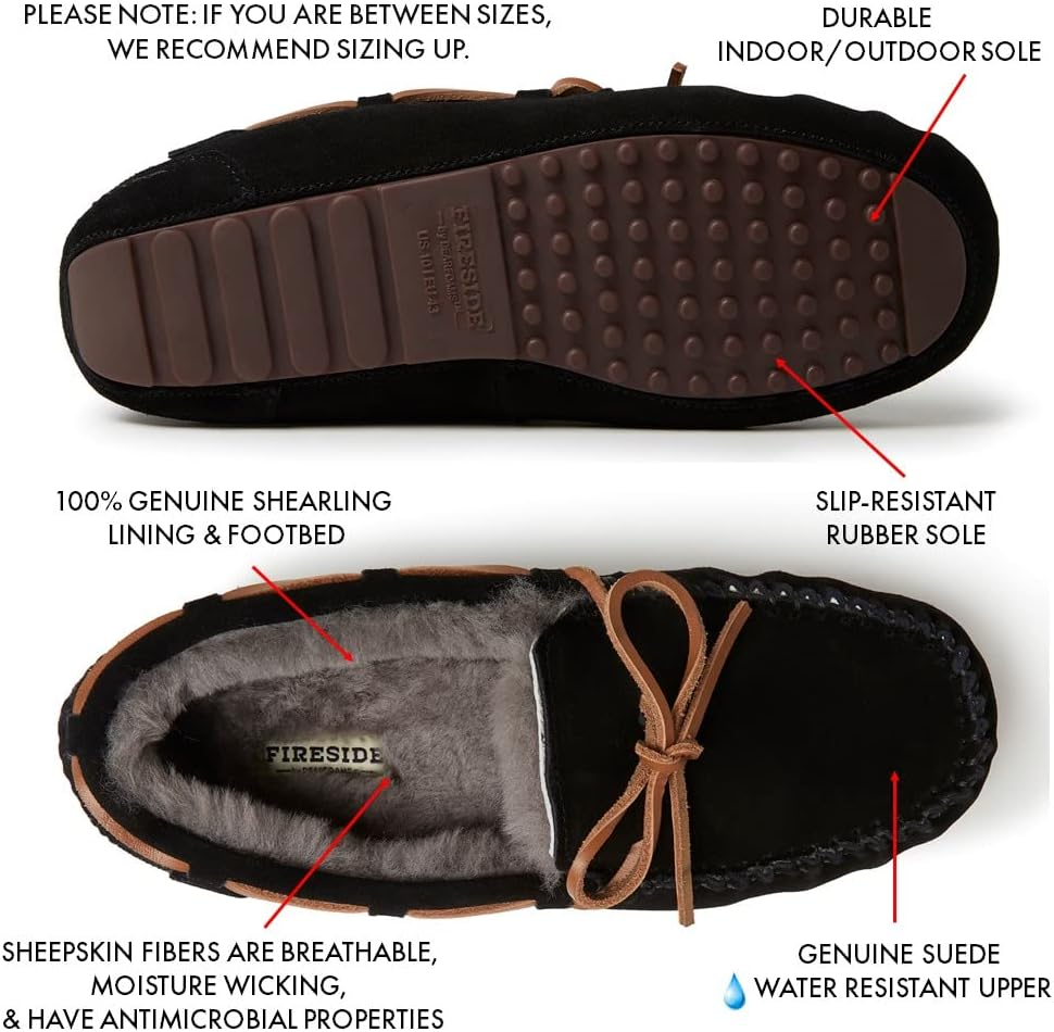 Fireside by Dearfoams Men'S Moccasin Slipper image number 4