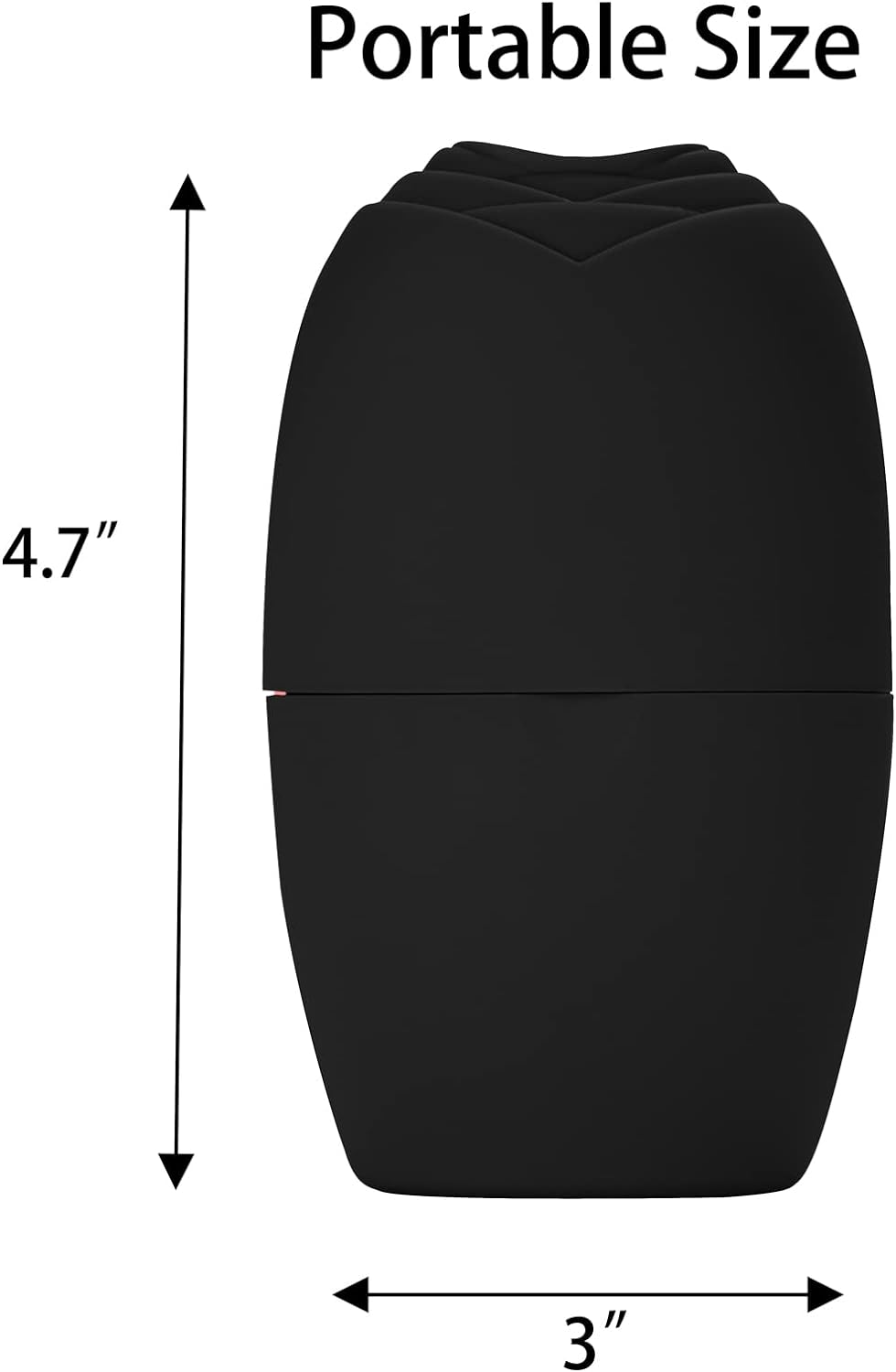 Facial Roller, Qewro Silicone Ice Facial Rollers for Tone Skin, Reusable Eye Puffiness Relief, Ice Roller Mold for Neck, Facial Roller to Remove Fine Lines Pores anti Wrinkles (Black) - Black image number 4