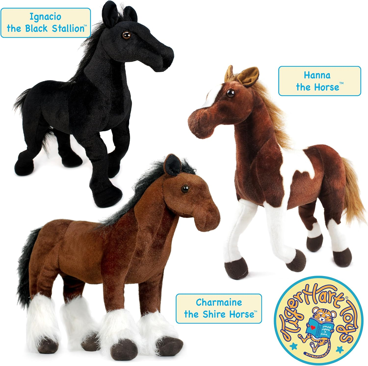 Ignacio the Black Stallion - 18 Inch Stuffed Animal Plush - by Tigerhart Toys image number 6