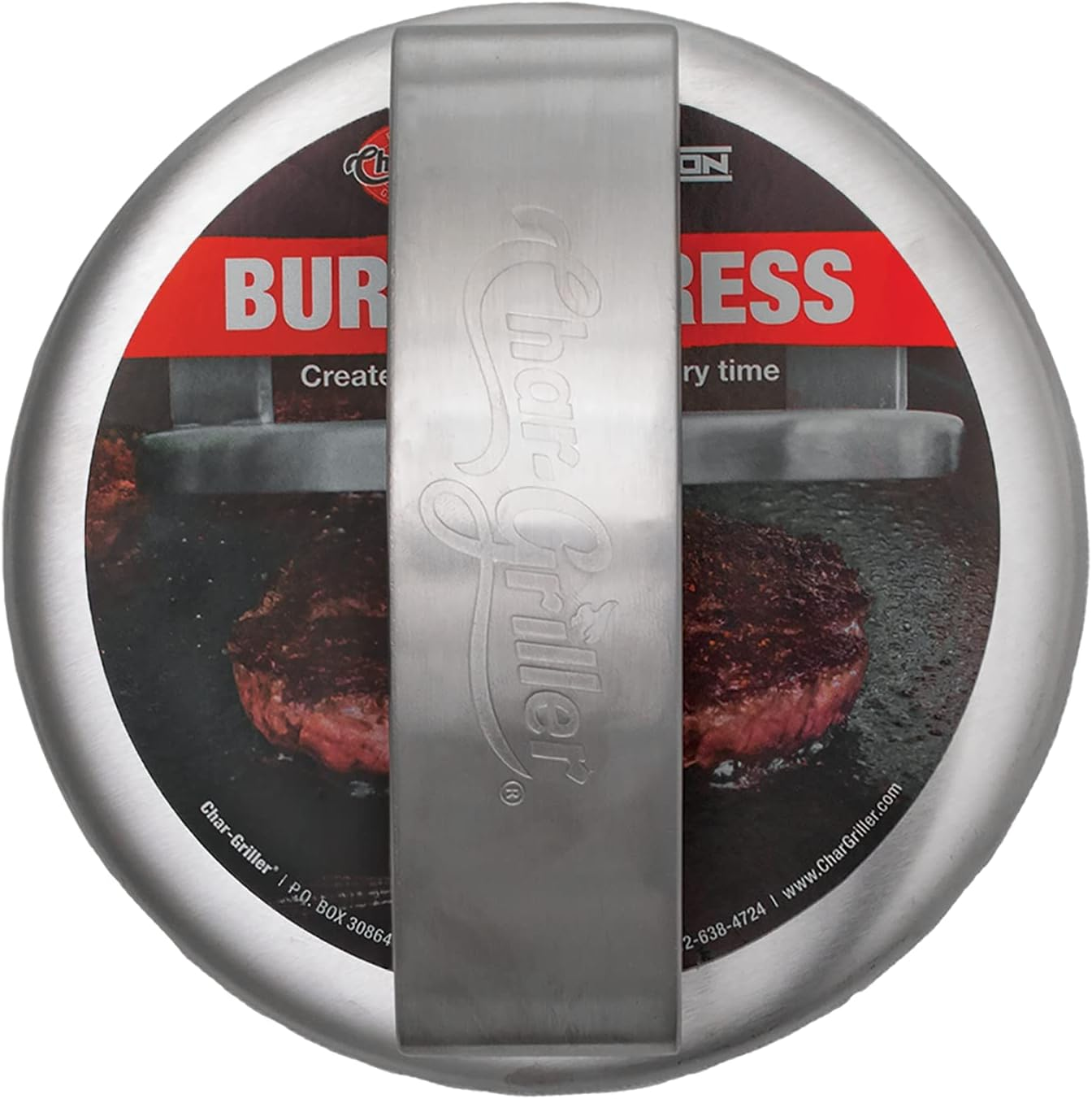 Char-Griller 8813 Flat Iron Griddle Burger Press Outdoor Kitchen Accessory image number 1