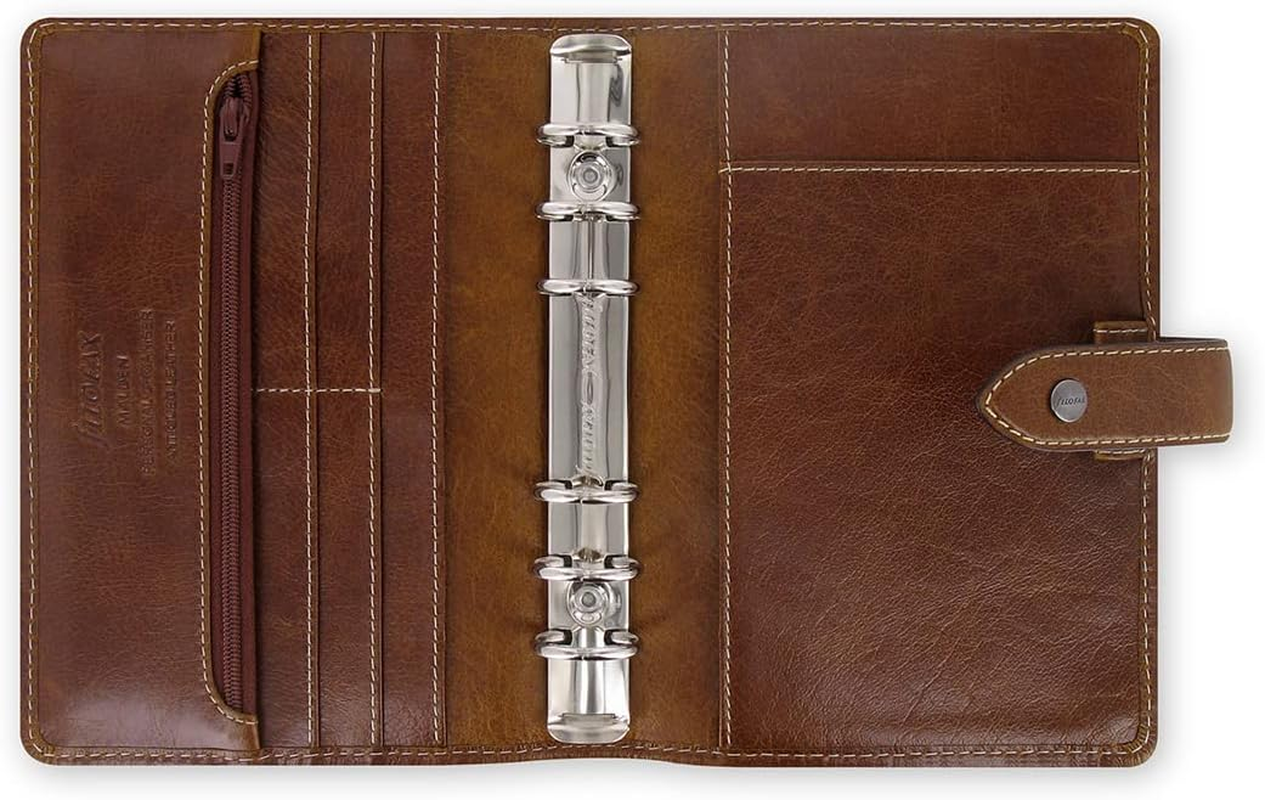 Filofax Malden Personal Leather Organiser Ochre - Ocher image number 2