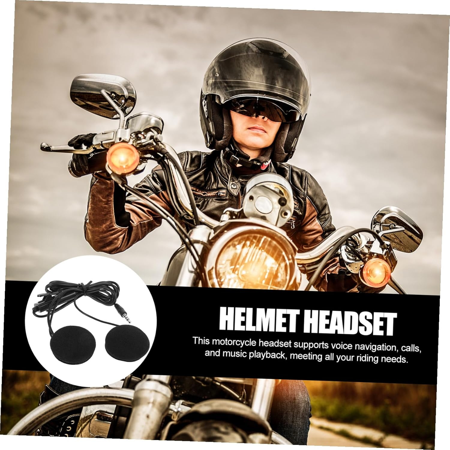 ERINGOGO Motorcycle Helmet Headset with Microphone Easy Install In-Ear Helmet Earphones for Rider High Sound Quality with Voice Navigation and Calls Compatible image number 5