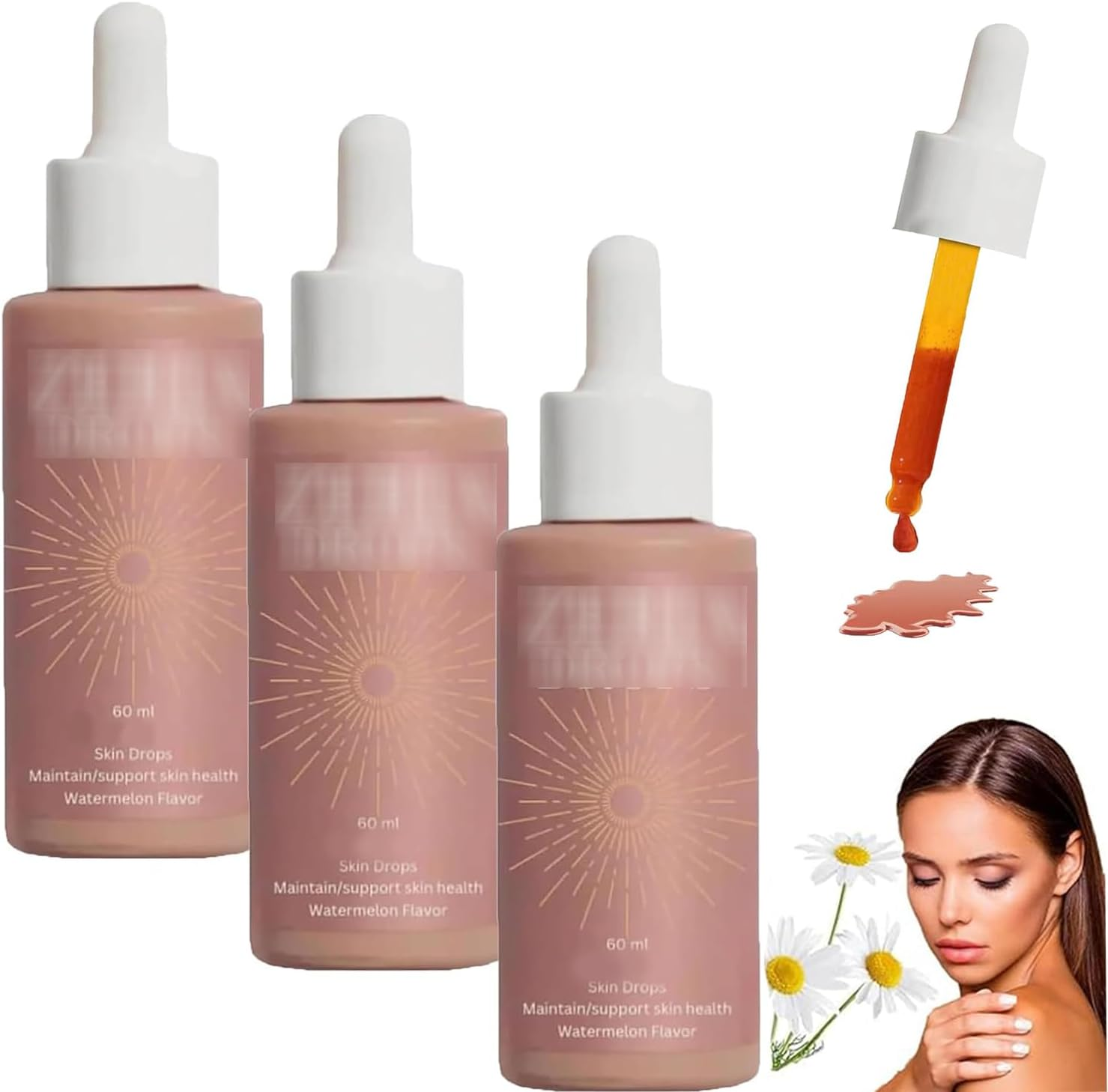 2025 Upgrade Dolce Tan Love Drop, Sunless Tanning Drops, Enhancing Your Natural Skin Tone, Zeria Tanning Drops U Drink (1PCS)
