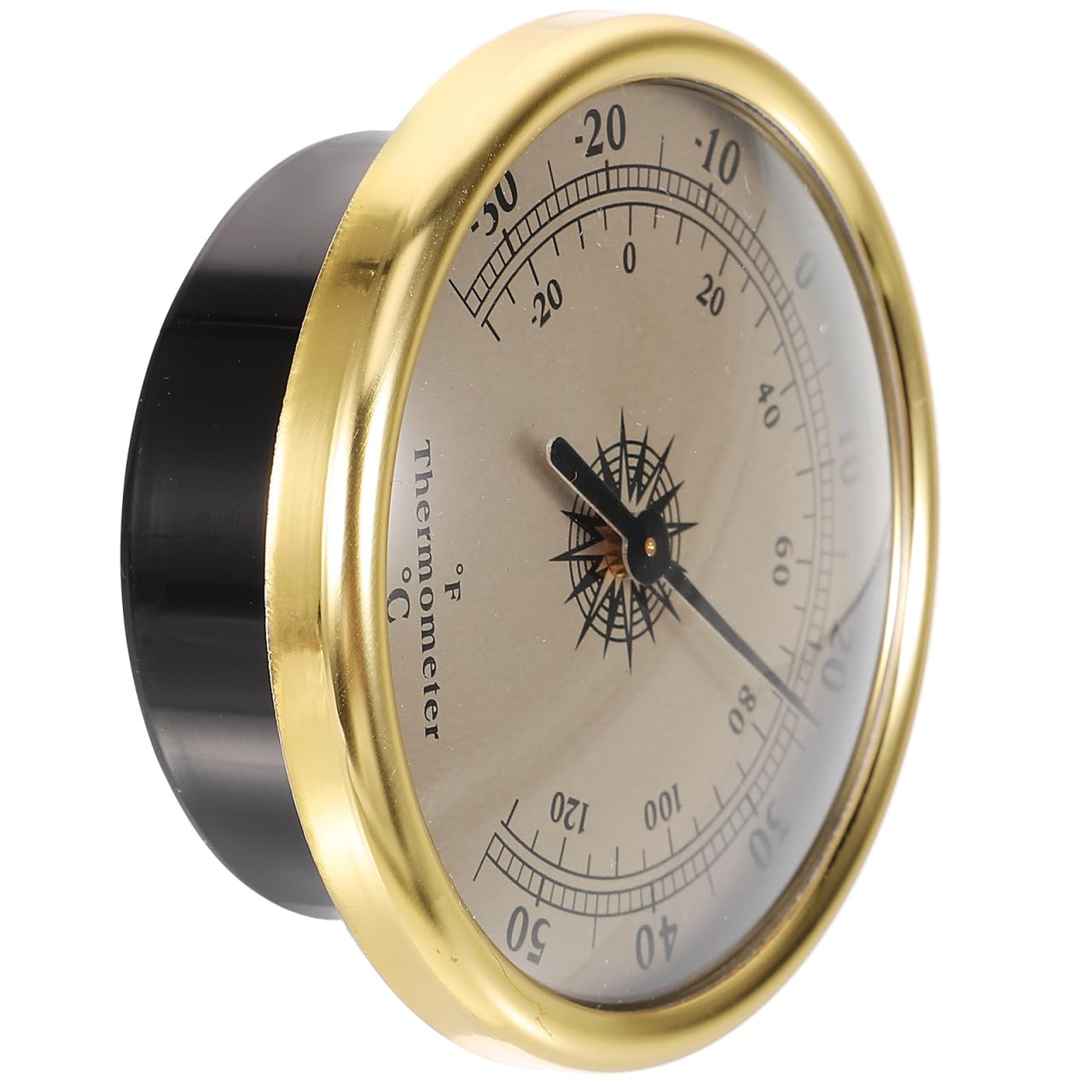 NOLITOY Wall Mount Temperature with Hanging Design Thermometer for Home Bedroom School Compact round Thermometer with Practical Temperature Range and Space Saving Weather Monitor image number 3