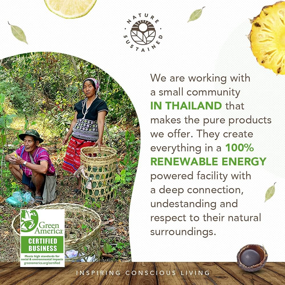 Soapberry Organic Shampoo for Sensitive Itchy Dry Scalp (1 Gallon with Pump) - Probiotic Sulfate Free Shampoo - Raw & Wild Plants for Eczema Psoriasis & Dandruff - Hypoallergenic & Ph Balanced image number 3