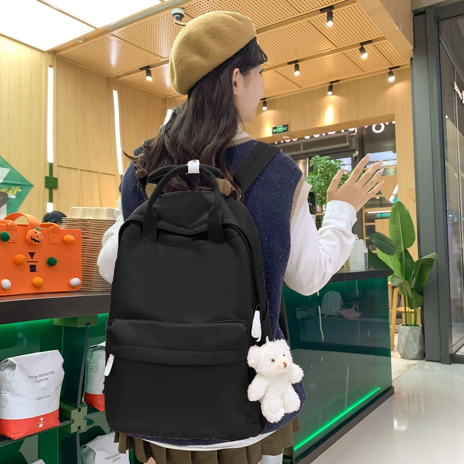 FABLUNE Backpack Casual Cute Lightweight Daypack Waterproof College Backpack for Men Women image number 5