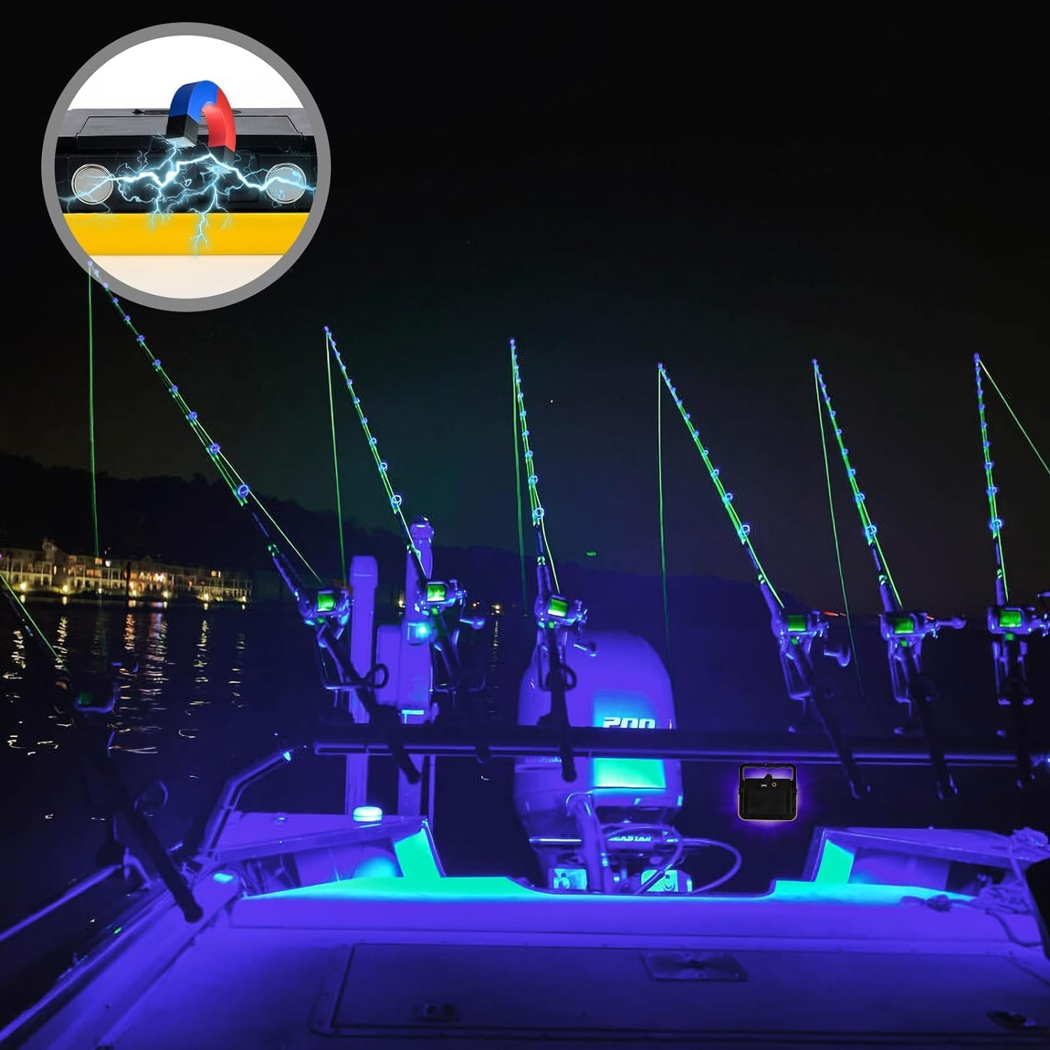 T-Sun Rechargeable LED Black Lights, Battery Powered Blacklight,2 Pack Flood Lights for Fluorescent Neon Glow in the Dark, Party, Stage Lights, Body, Paint, Indoor Decor - Ultraviolet image number 3