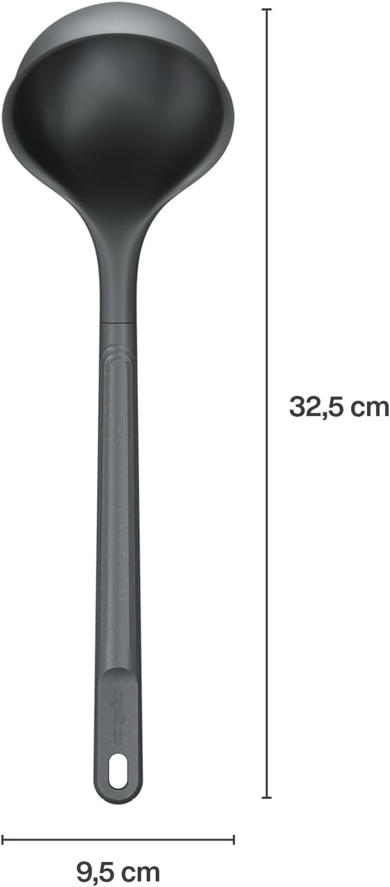 Zyliss Medium Ladle, Sustainable Wheat Straw/Nylon Soup Ladle for Stirring, Serving, & Scooping Soups, Stews, Sauces & More W/Heat Resistant Silicone Head, Dishwasher Safe, 28Cm X 5.5Cm - Beluga Grey image number 6