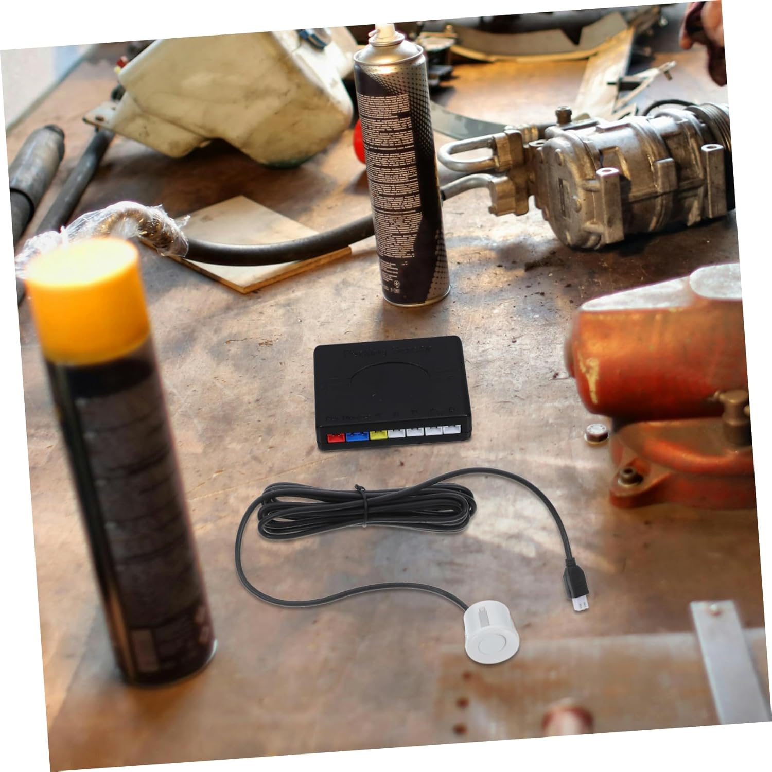 HORIALENCE Car Parking Sensors Rear Parking System with 4 Sensors Backup Warning Alert Automatic Reversing Assistance for Vehicles Reliable Safety Exterior Automotive Accessories image number 2