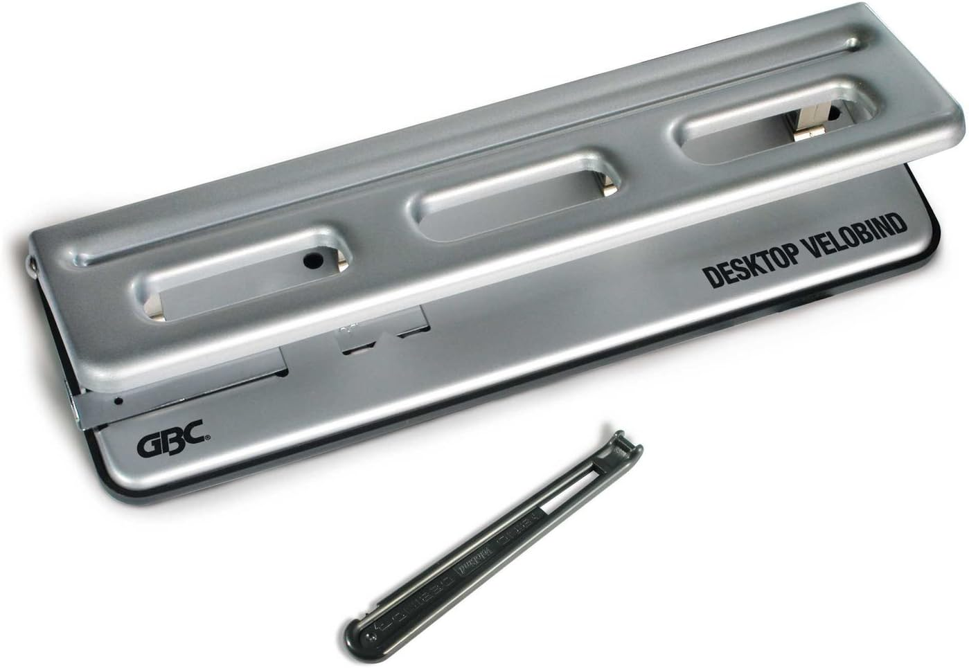 GBC Desktop Velobinder Strip Binding Machine, 20 Sheet Punch Capacity, 200 Sheet Binding Capacity, A4, Silver, 9707121 image number 2