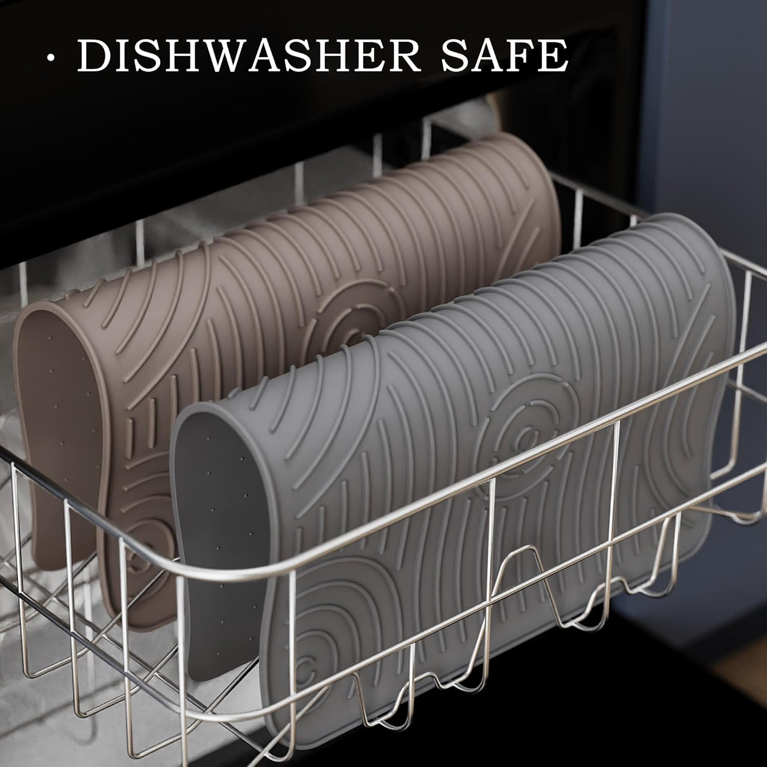 Wingcases Cat Litter Mat, 40X30Cm Silicone Litter Trapping Mat, Non-Slip, Easy to Clean, Waterproof Urine Resistant Material, Soft on Kitty Paws (Beige) image number 4