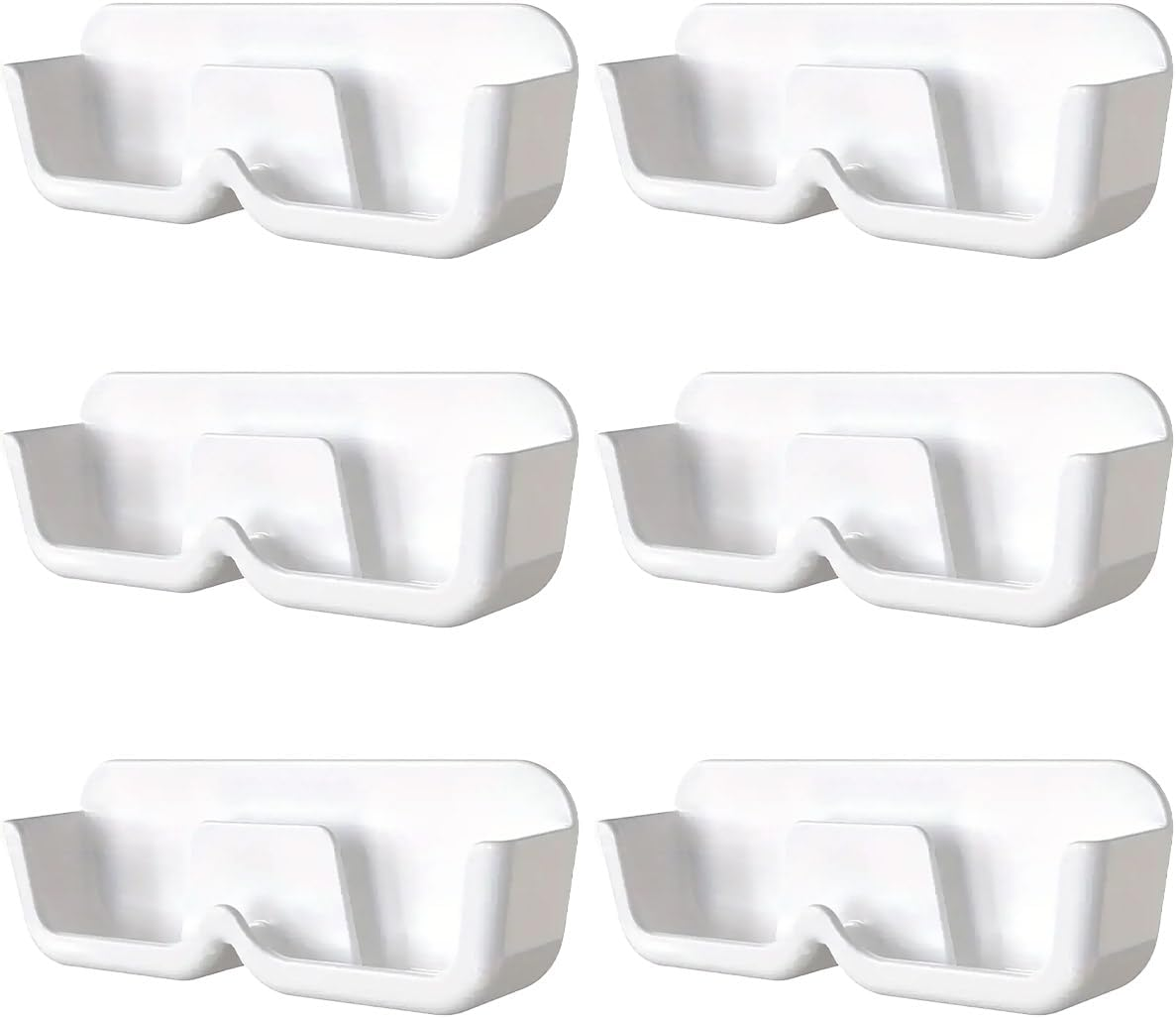 AIMALL 6PCS Wall-Mounted Glasses Storage Box, Punch-Free, Transparent, 6.89X1.37X2.28 Inches, Ideal for Displaying Sunglasses and Eyewear