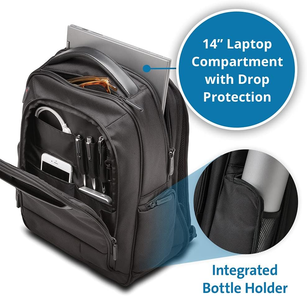 Kensington Contour 2.0 Executive Laptop Backpack, 14 Inch image number 3