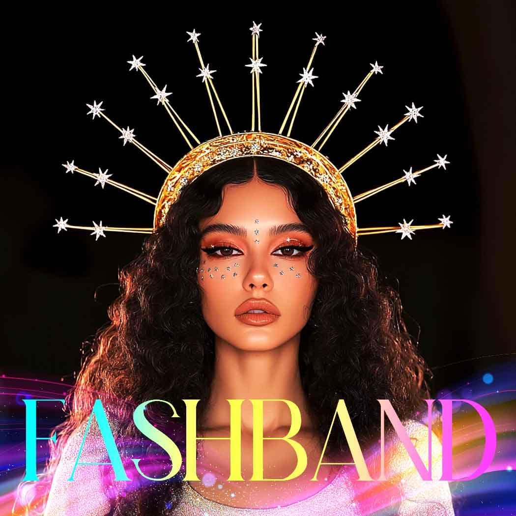 Fashband Mary Halo Crown Headband Spiked Sunburst Crown Goddess Headwear Cosplay Halloween Party Hair Accessories for Women image number 1