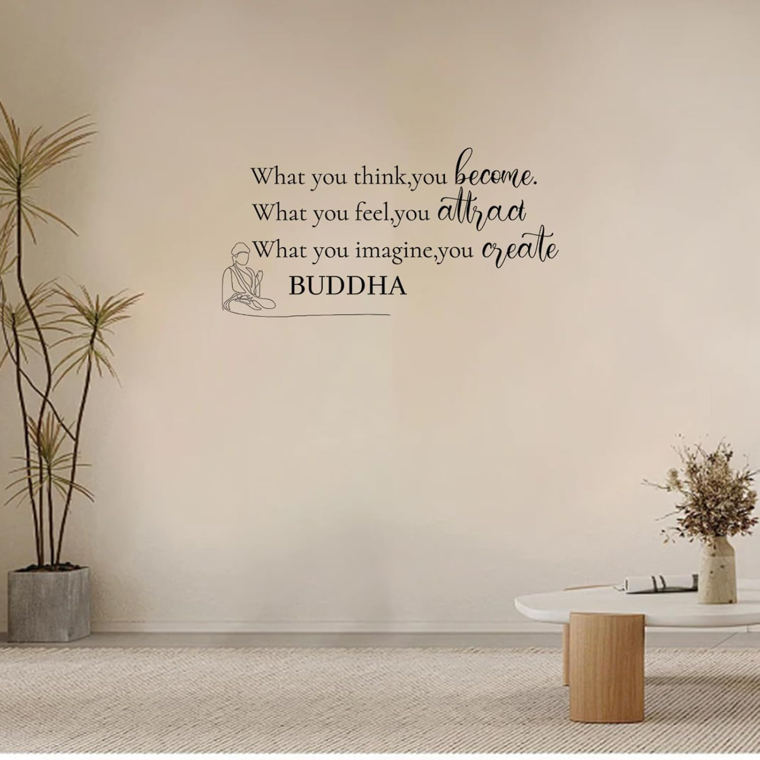 Sgphrzlt What You Think You Become Wall Decal, Inspirational Motivational Words Quotes Saying Wall Decor Stickers Peel and Stick, Removable Vinyl Art for Office Hallway Classroom Living Room image number 6