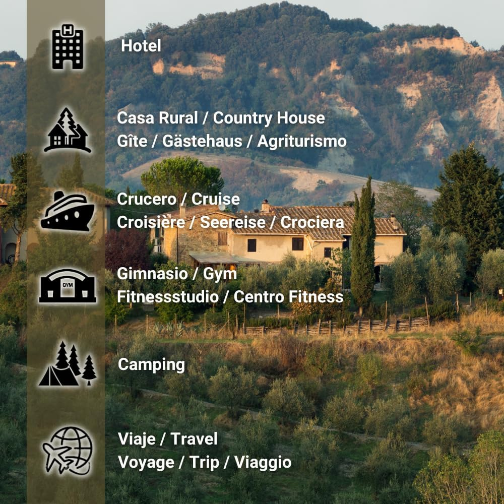 GPQ - Olive Shower Gel, 400 Units X 8 G, Hotel Equipment, with Olive Oil, Paraben-Free, for Hotels, Country Houses, Apartments, Cruise Ships, Airbnb, B&B, Etc image number 3