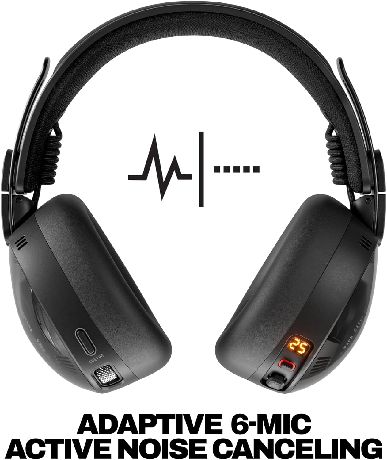 Skullcandy Aviator 900 ANC Wireless Over-Ear Bluetooth Headphones, THX Spatial Audio with Head Tracking, Adaptive Noise Cancelling, up to 60 Hours Battery, Microphone for Iphone Android - True Black image number 3