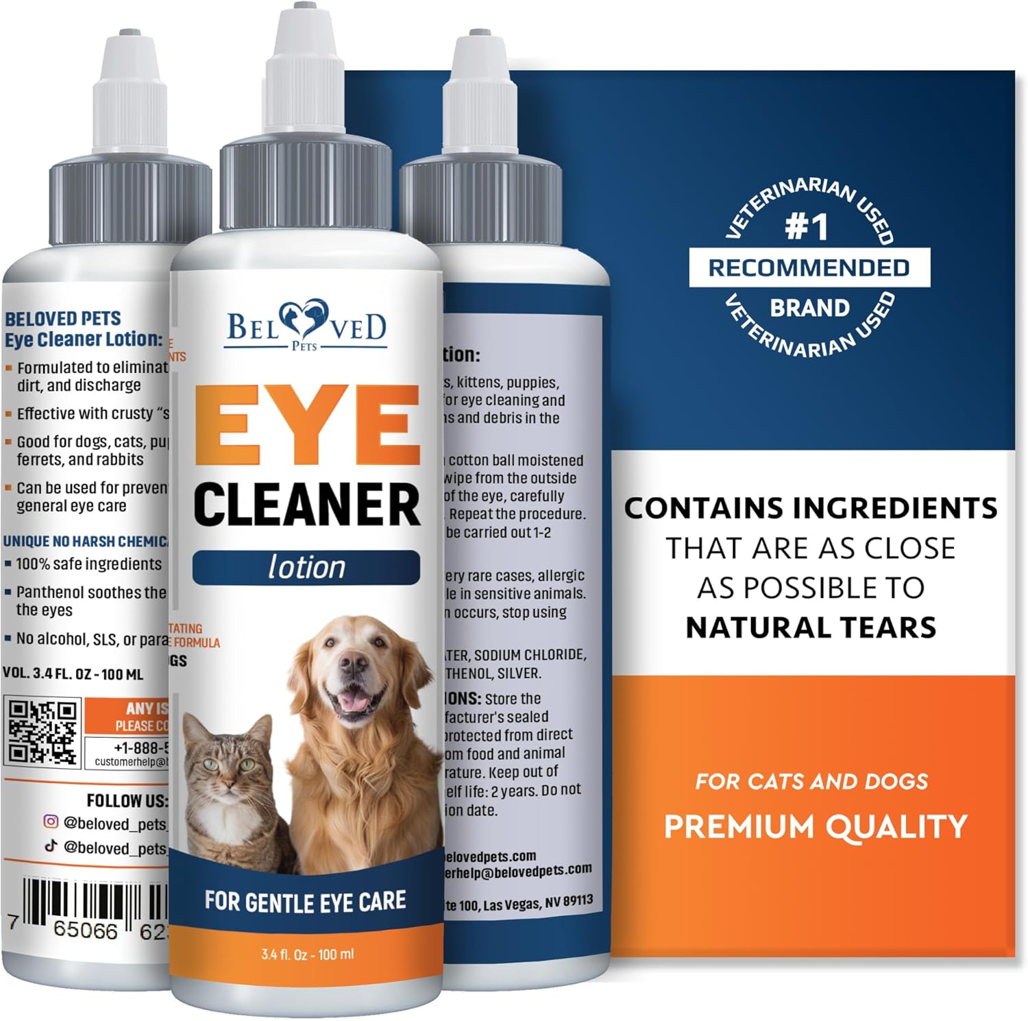 All Pets Eye Wash Drops for Relieve Pink Eye, Allergies Symptoms, Infections & Runny, Dry Eyes - Pain-Free Treatment Helps Prevent Abrasions, Irritations & Conjunctivitis image number 3