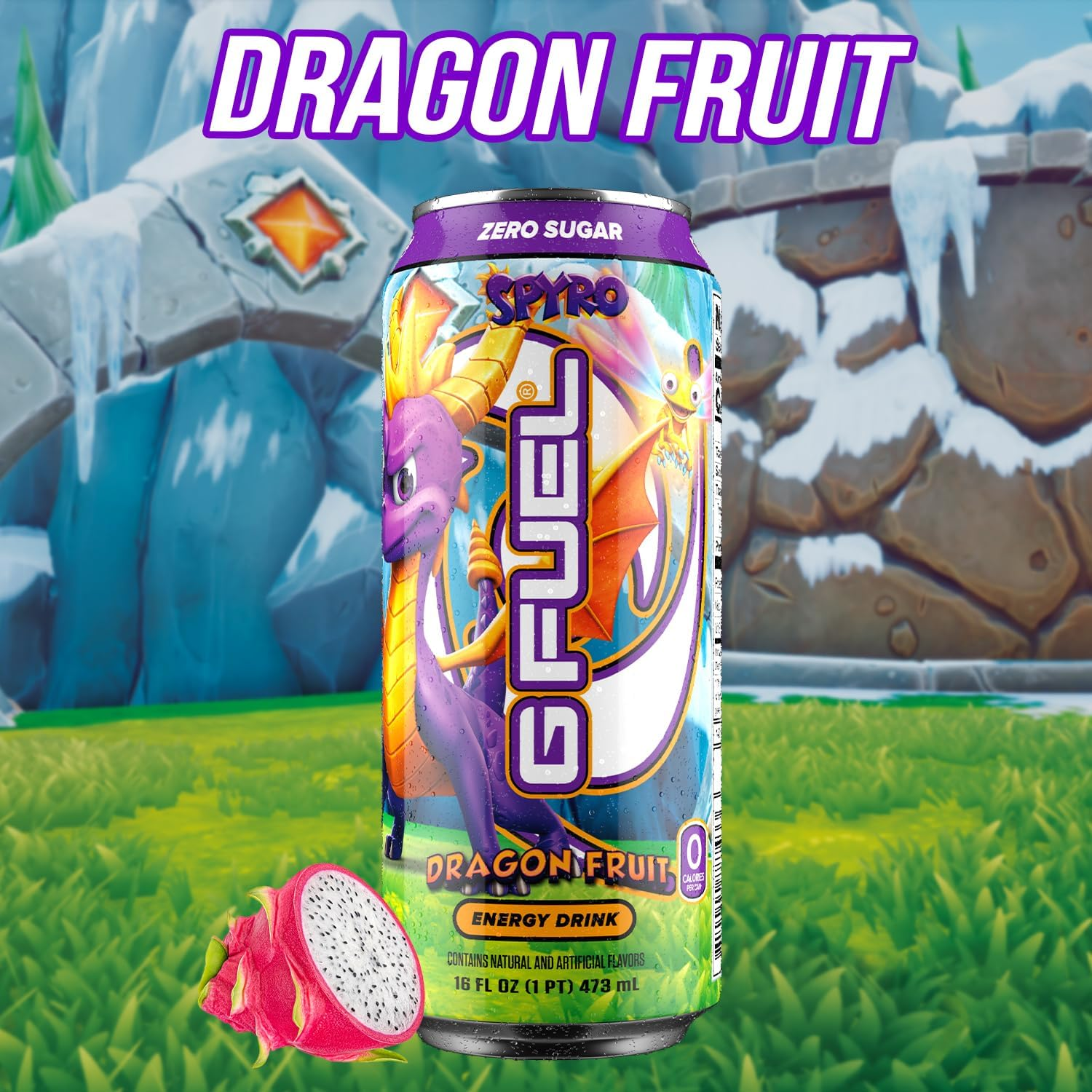G Fuel Spyro the Dragon Zero Sugar Dragon Fruit Flavored Energy Drink 473 Ml (Pack of 12) image number 1