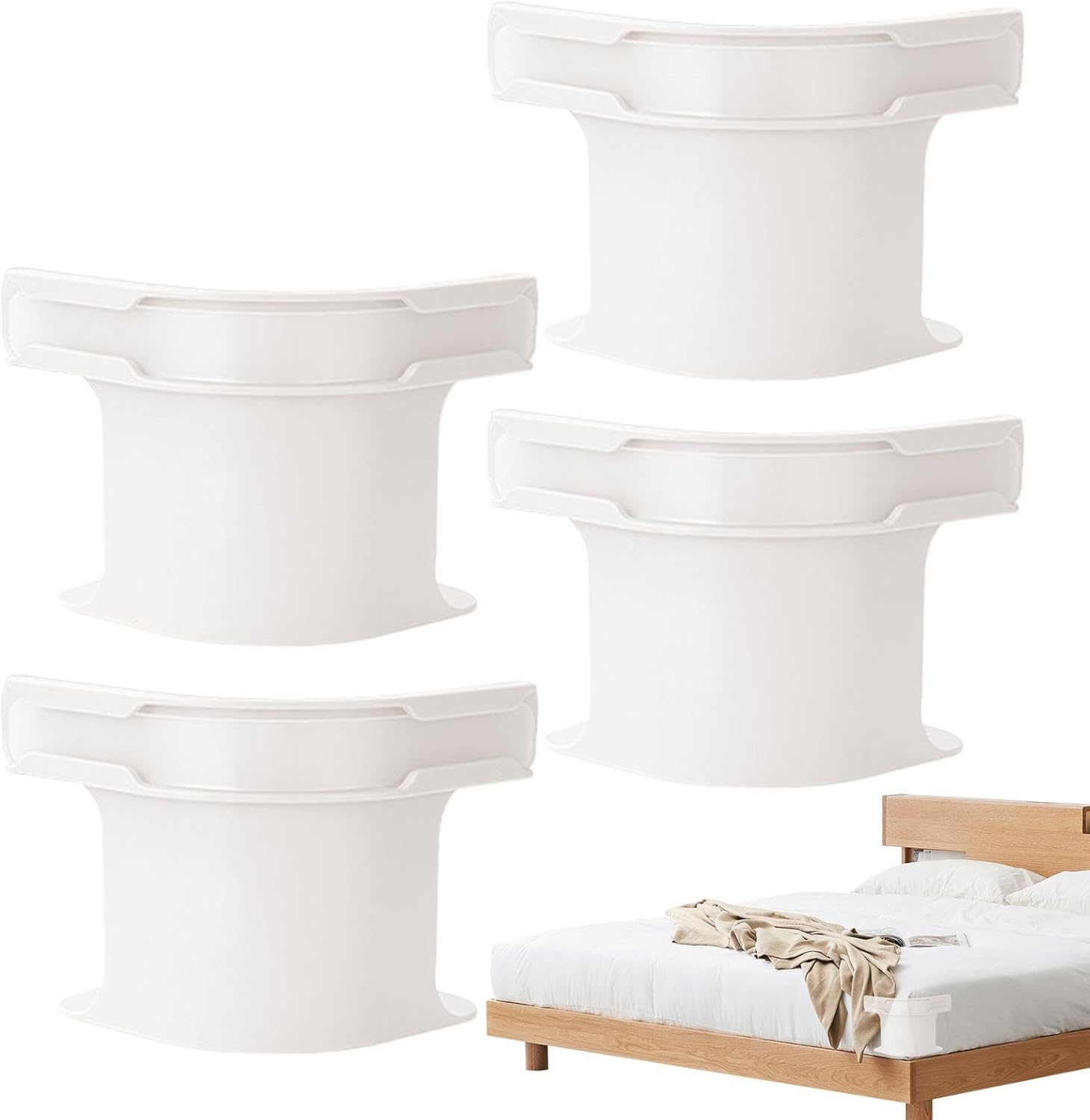 Bed Sheet Holder, Corner Sheet Strap Heavy Duty Lock Bedsheet Keeper, Removable Bed Sheet Holder, Non-Slip Bedsheet Grippers Keep in Place Bedding Accessories for All Mattress 4Pcs