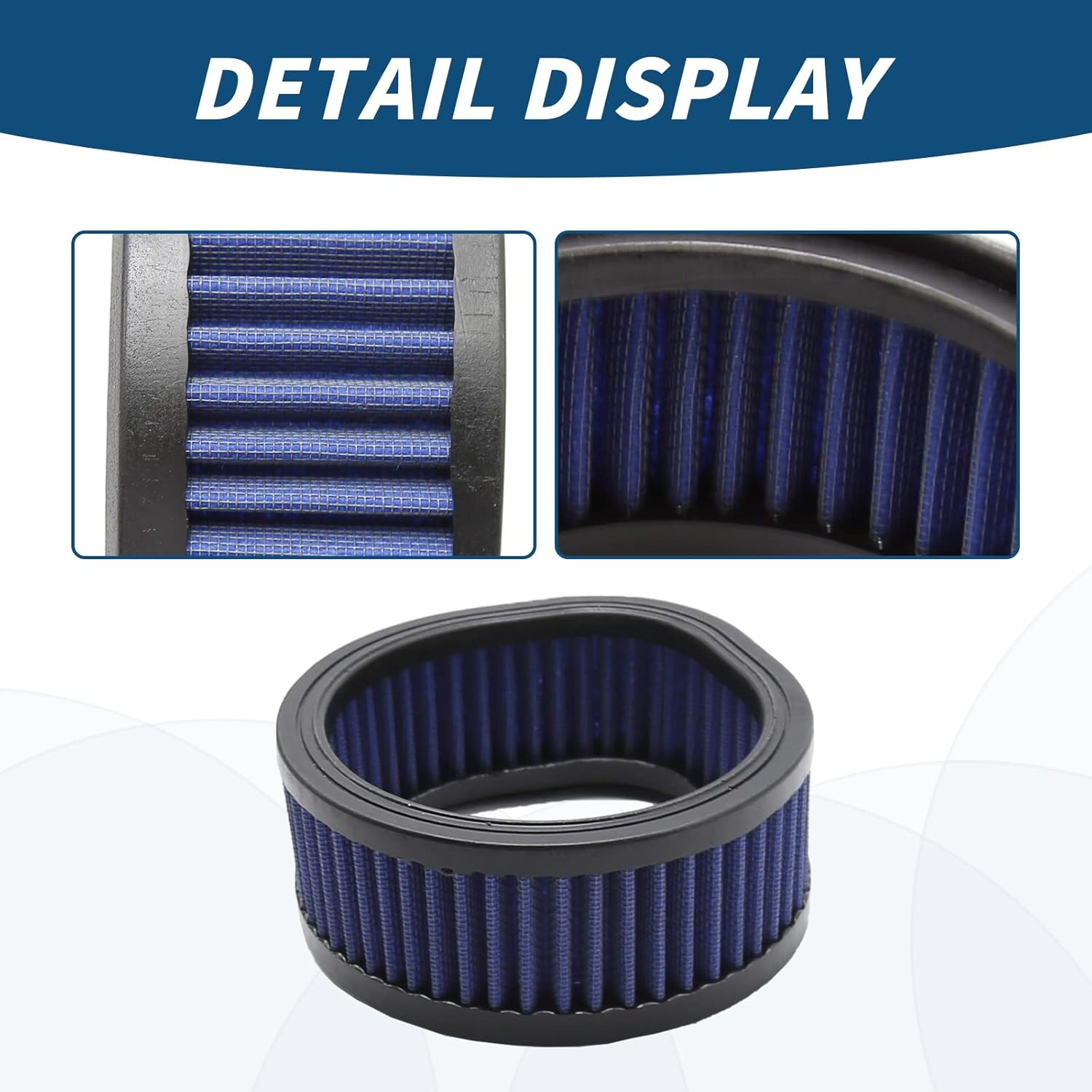 12-579 Motorcycle High Flow Air Cleaner Washable with Teardrop Air Filter Replacement for Harley Model S&S Super E & G Series Carburetors image number 5