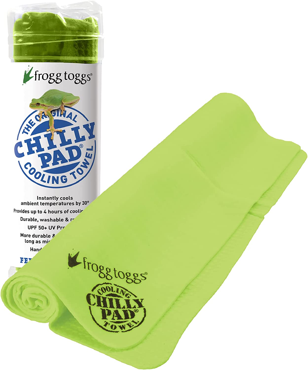 FROGG TOGGS Chilly Pad, Instant Cooling Towel, Long Lasting, Reusable, Sports and Outdoors Neck Towel 33X13