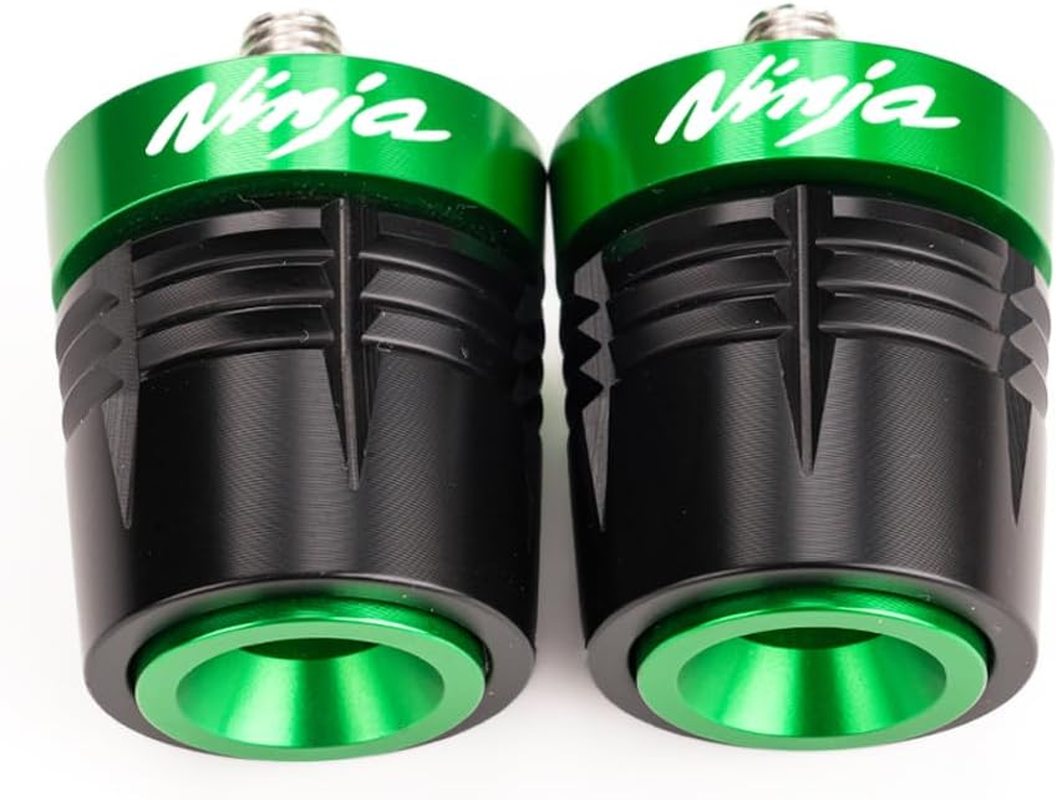 MOWOK Fit for Ninja 250 300 400 500 1000 400R 250R 250SX 1000SX H2R ZX14R ZX10R ZX6R ZX600 Zx636 ZX4RR ZX4R Motorcycle Accessories Handle Bar Ends Handlebar Grips Plug Caps - Green image number 6