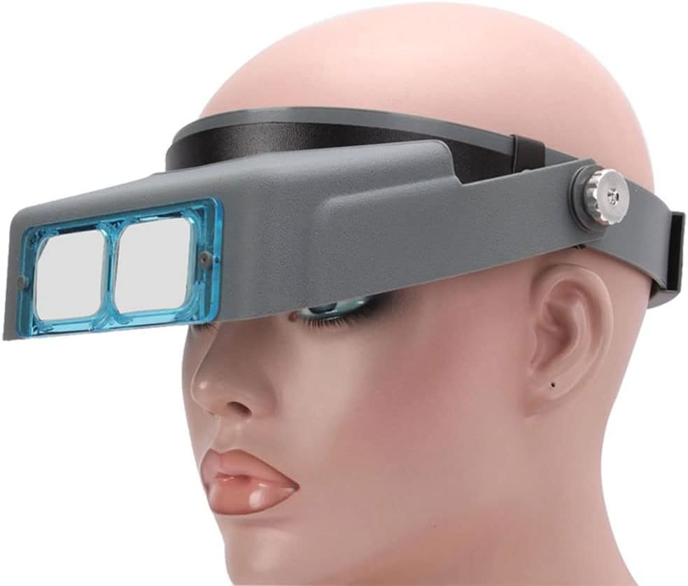 Meichoon Head Magnifier 4 Lenses 1.5X 2X 2.5X 3.5X Hands Free Headband Magnifying Glass for Reading Jewelry Identification Crafts Repair Sewing Cross Stitch Embroidery UC42 image number 6