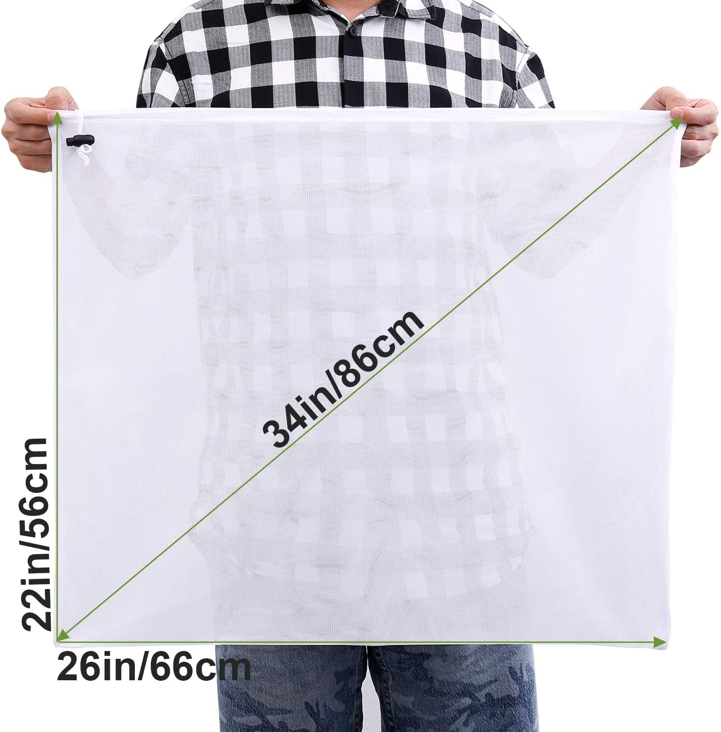 Extra Large Brew Bags Reusable, 3 Pack 26"X22" Fine Mesh Strainer Bag for Home Brewing Hops Grains Fruit Cider Apple Grape Wine Beer Making Press Drawstring Straining Brew in a Bag image number 5