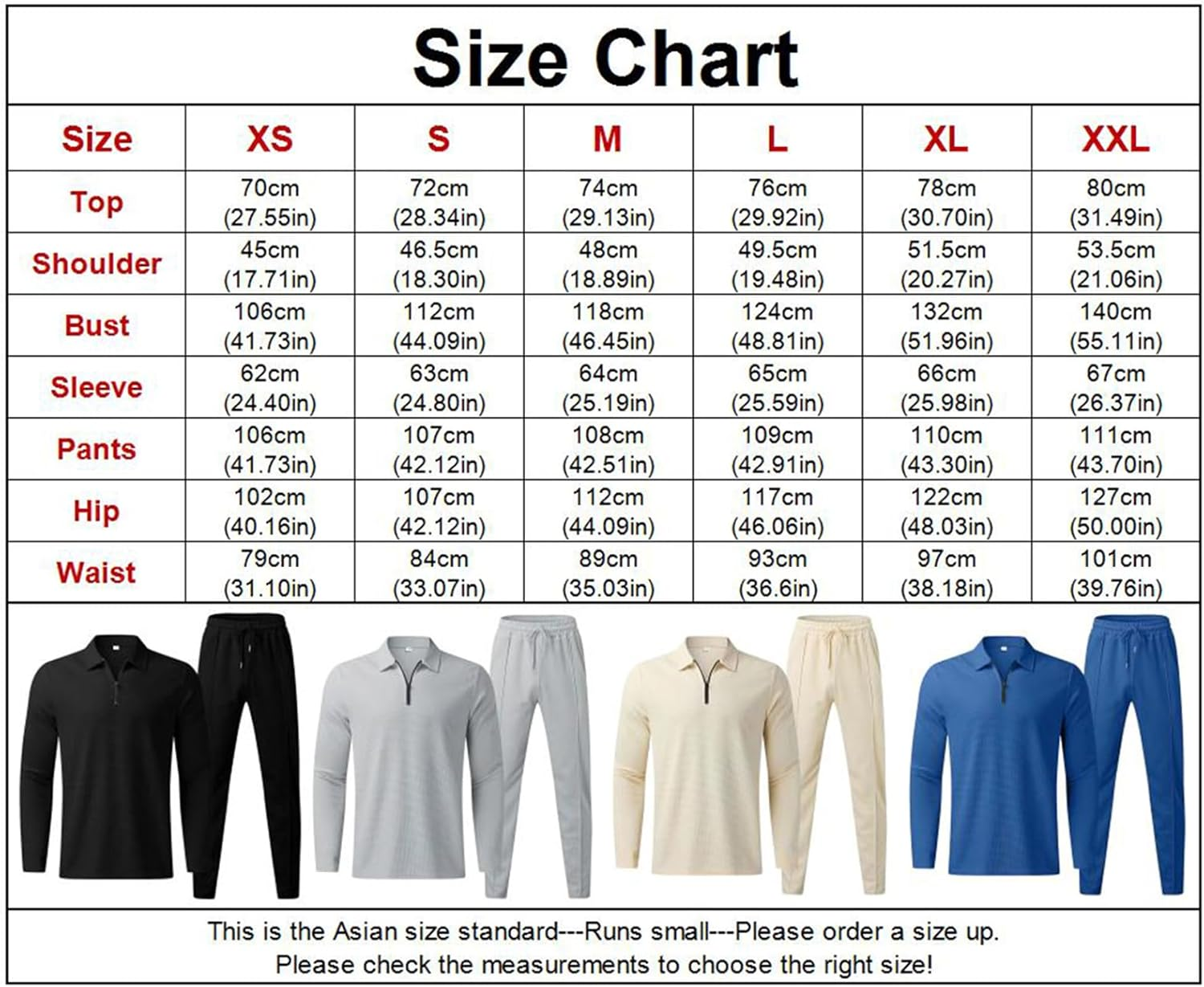 Amropi Herren Trainingsanzug Pullover Rei&szlig;verschluss Sweatshirt Und Jogginghose Sportanzug