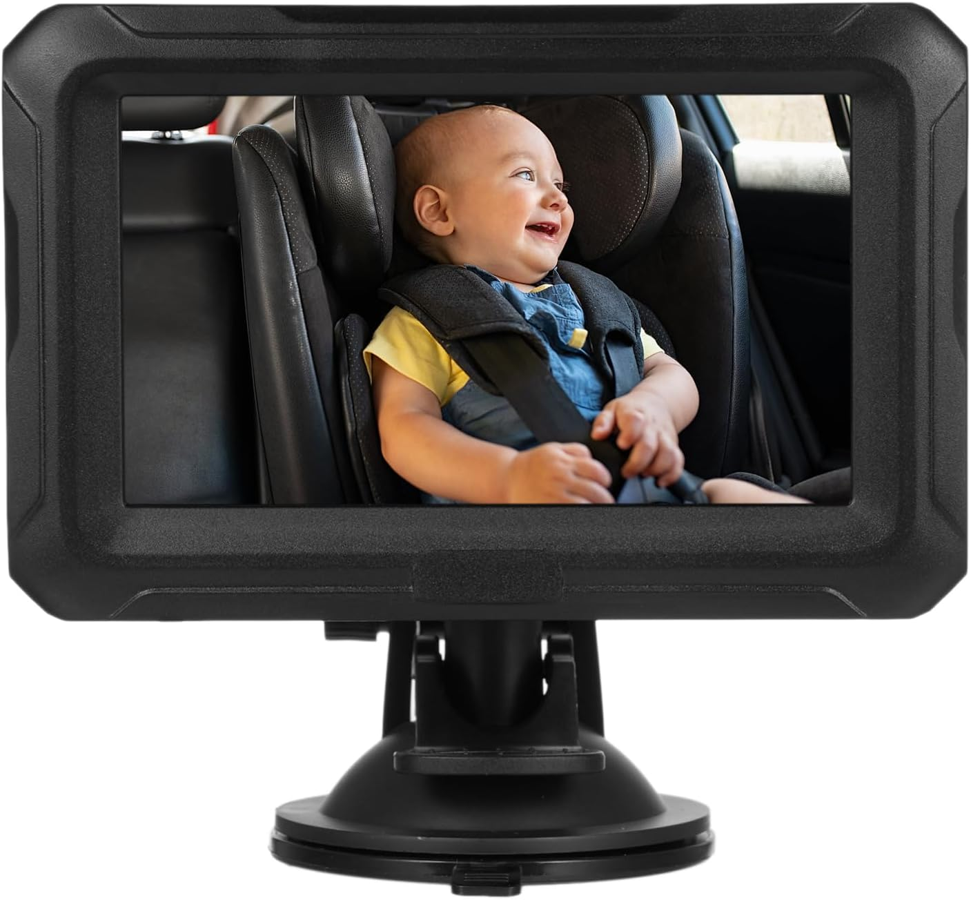 Asixxsix Baby Car Camera HD 1080P, Baby Car Mirror with Camera, USB Plug, 4.3" HD Night Vision Function and 360&deg; Rotation Plug, Facing Car Baby Monitor for Infants Kids Pets image number 6