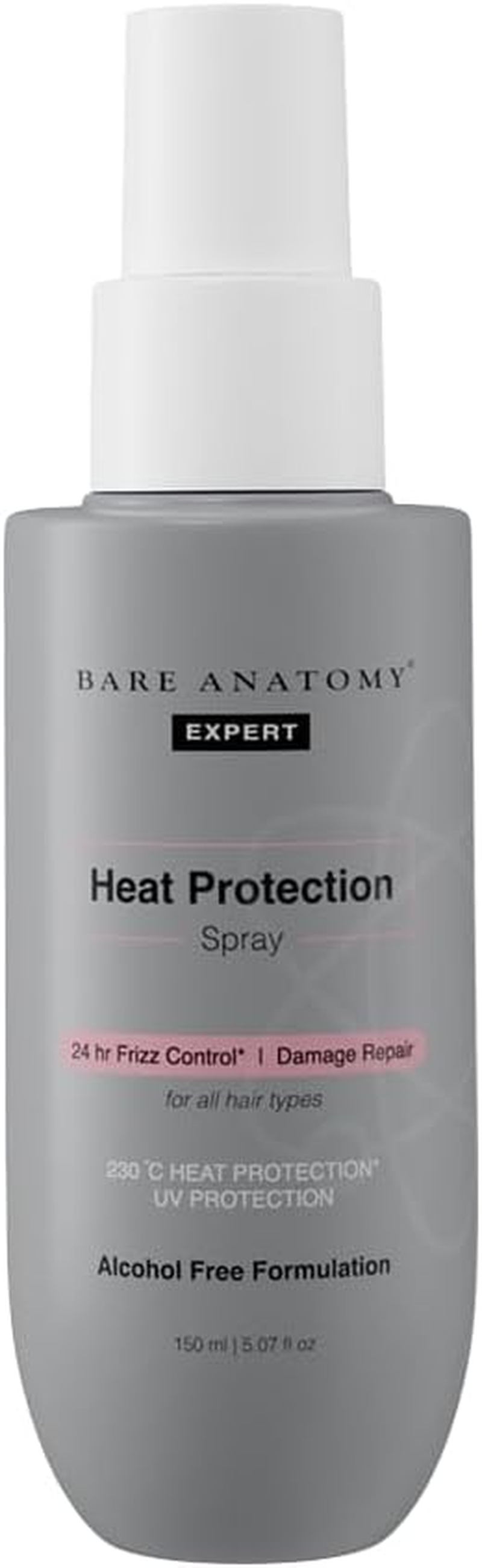Bare Anatomy Heat Protection Spray Serum| Controls Frizz for up to 24 Hrs | Vitamin E| Pea Protein & Veg Keratin Enriched | Paraben Free | for Women & Men | Vegan |230 &deg;C Heat Protection 5.2 Floz image number 1